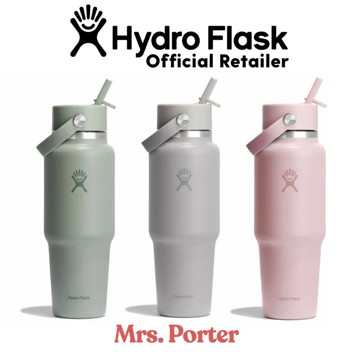 Hydro Flask 32oz (946ml) Wide Mouth Travel Bottle with Flex Straw Cap - Mrs. Porter