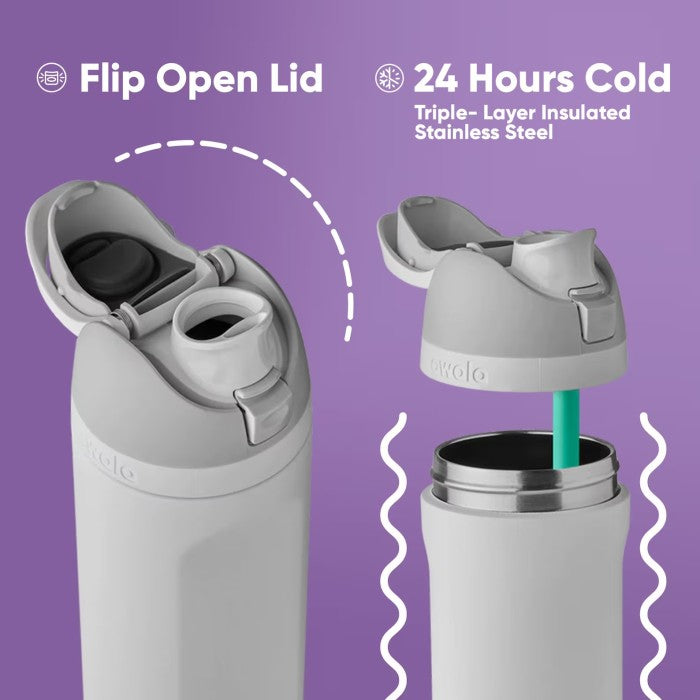 Owala FreeSip 24-Ounce (709ml) Insulated Stainless-Steel Water Bottle - Mrs. Porter