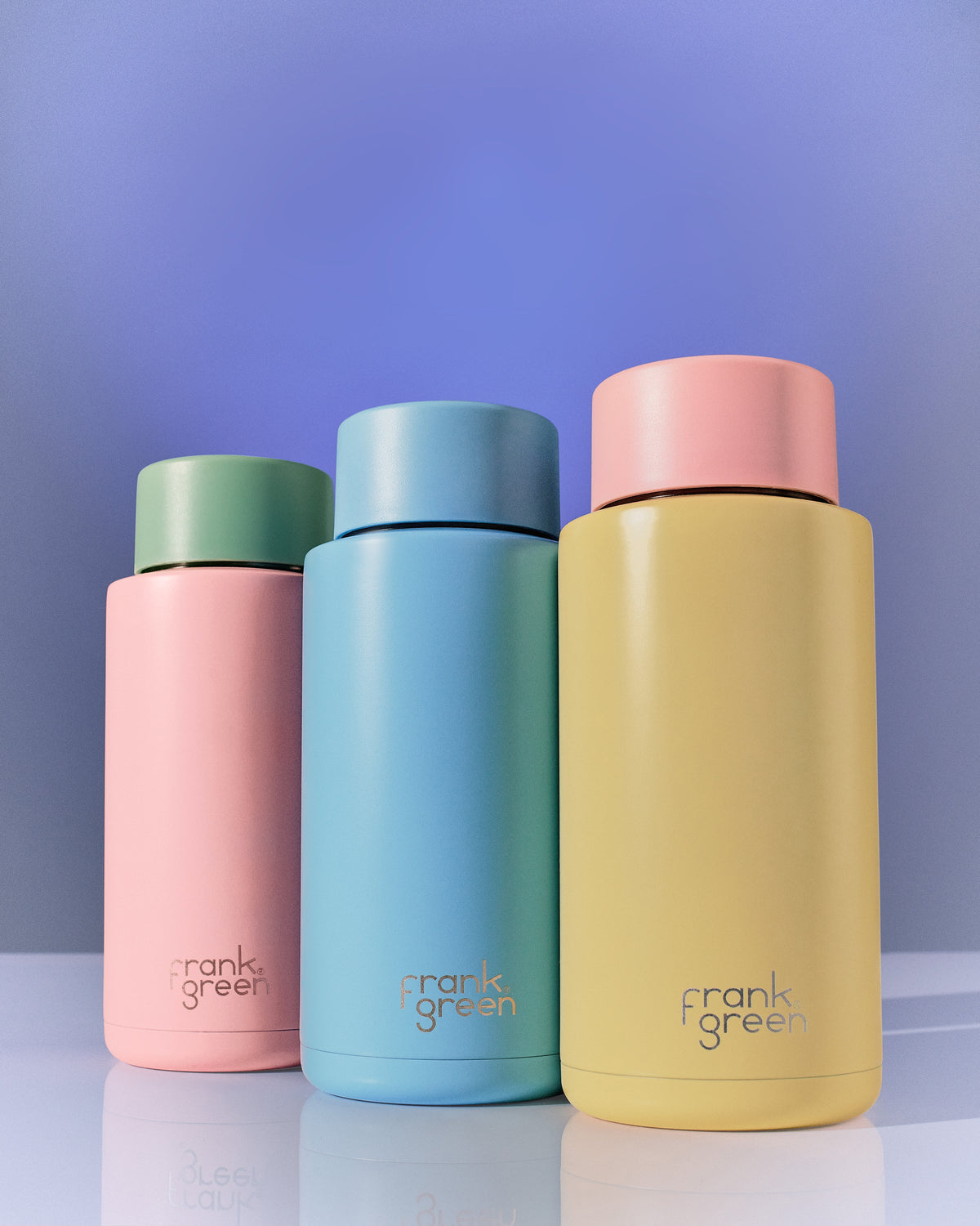frank green Ceramic Reusable Bottle with Flip Straw Lid & Strap (34oz/1000ml)