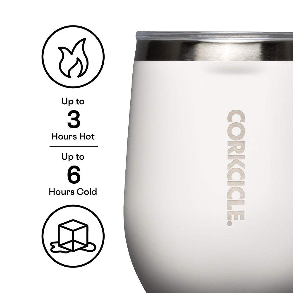 CORKCICLE Stemless 12oz Stainless Steel Drink Tumbler
