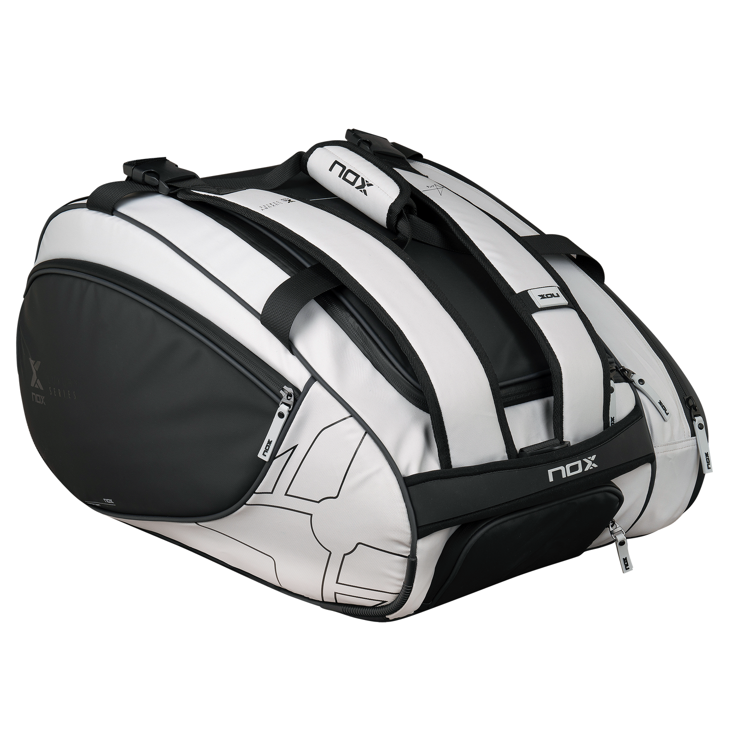 NOX LUXURY MASTER SERIES BLACK/WHITE RACKET BAG PADEL BAG