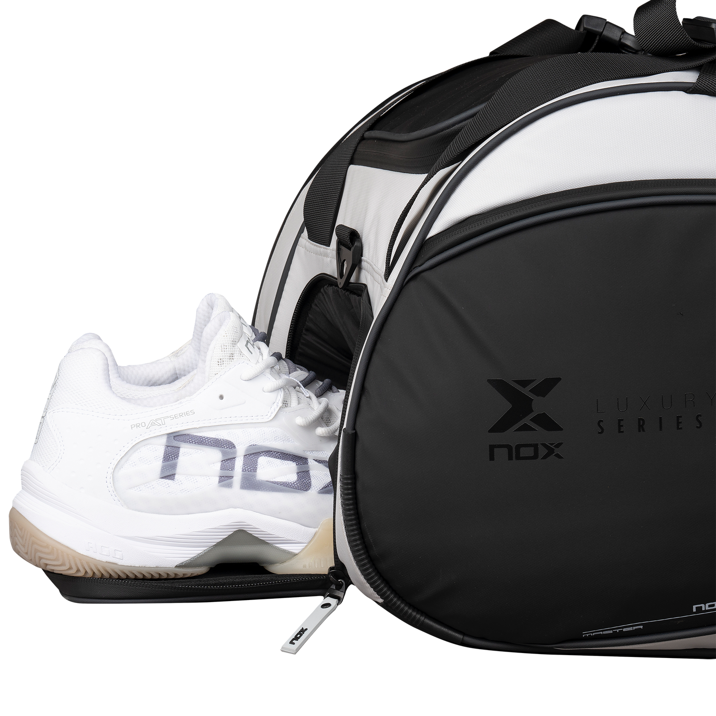NOX LUXURY MASTER SERIES BLACK/WHITE RACKET BAG PADEL BAG