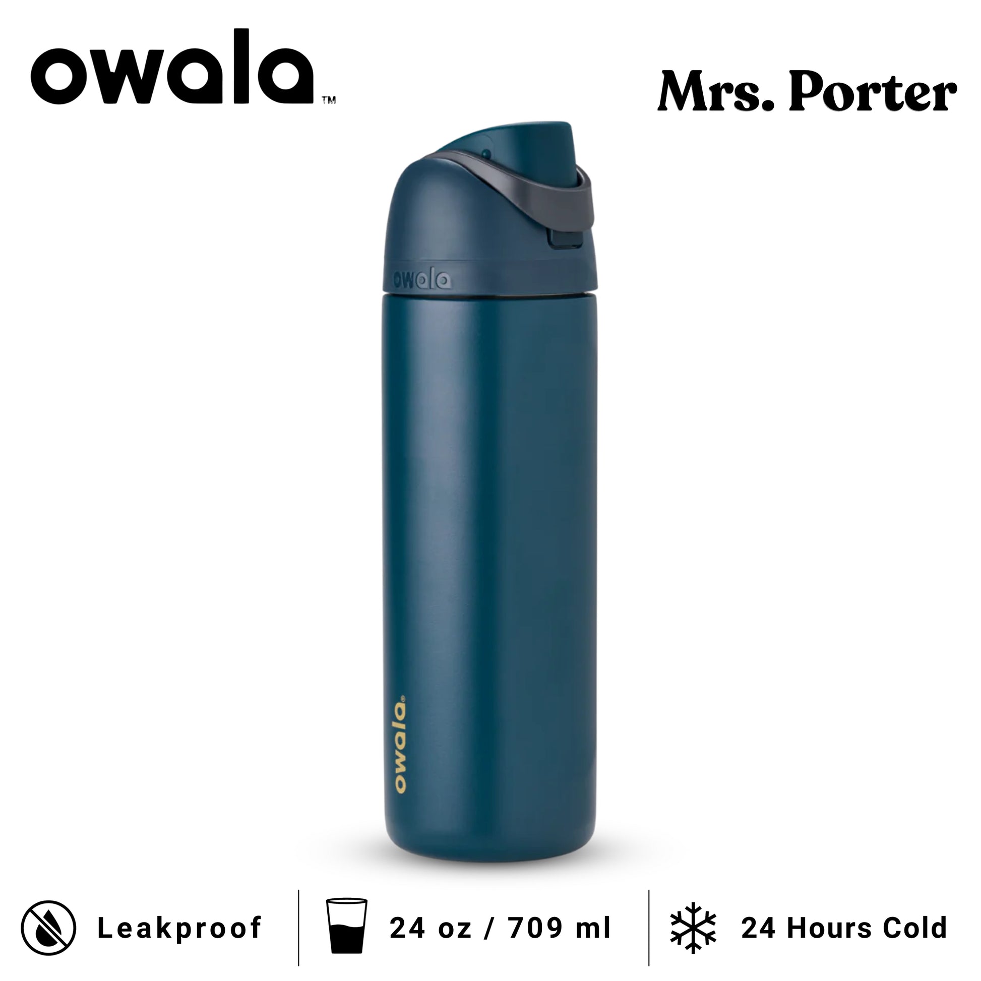 Owala FreeSip 24-Ounce (709ml) Insulated Stainless-Steel Water Bottle - Mrs. Porter