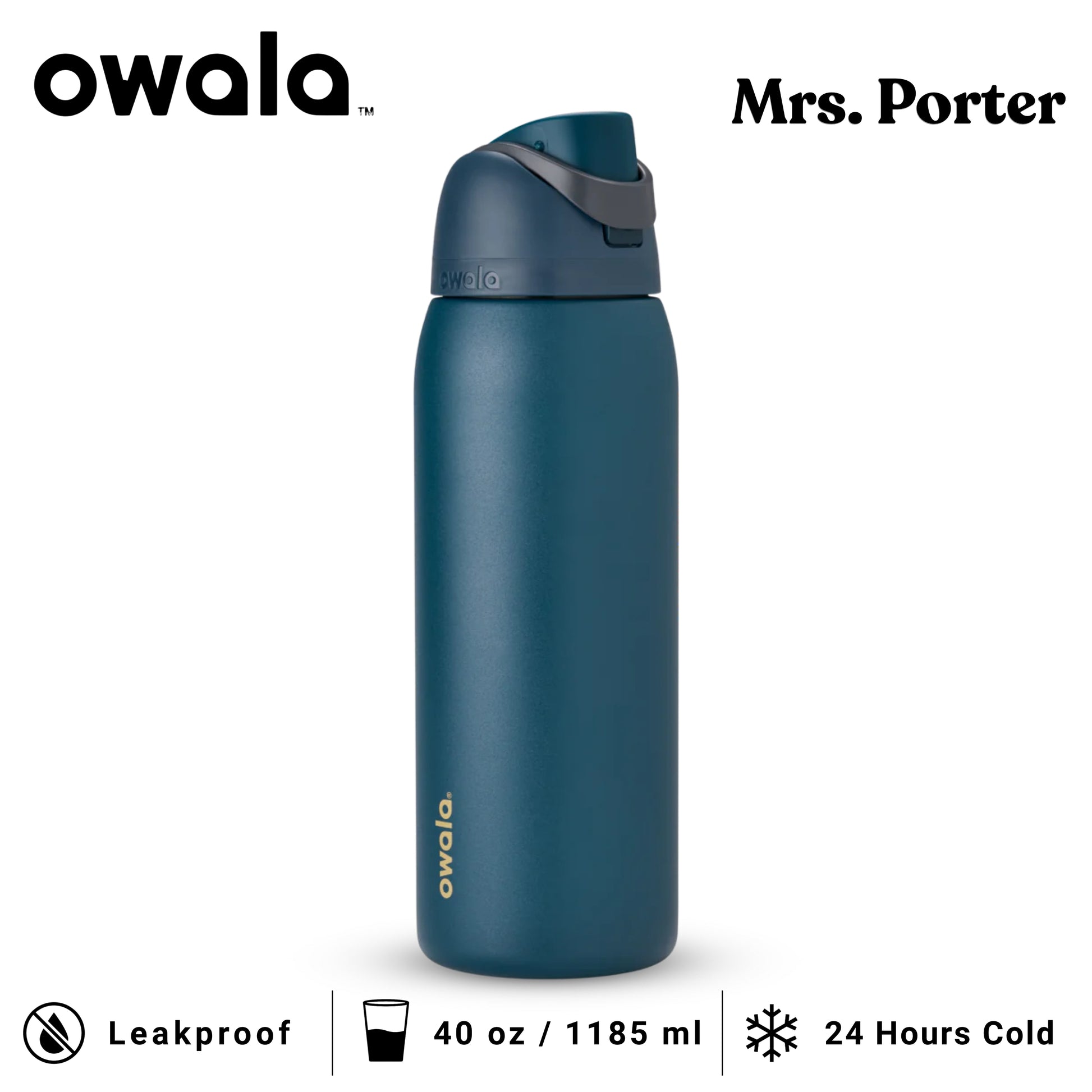 Owala FreeSip 40oz (1183ml) Insulated Stainless-Steel Water Bottle - Mrs. Porter