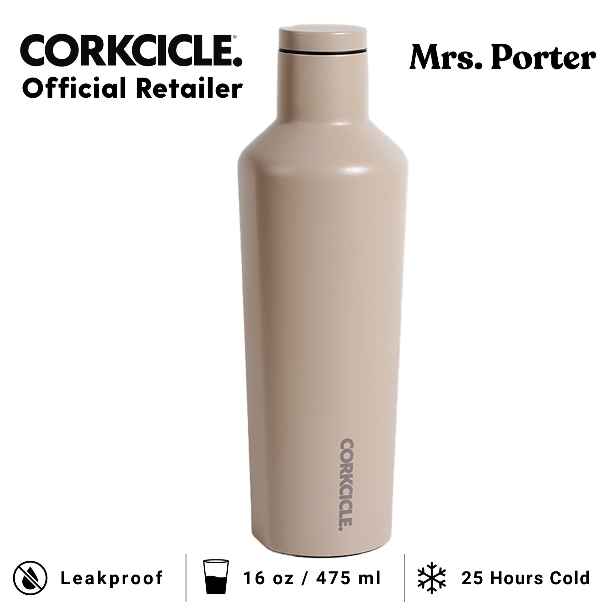 CORKCICLE Canteen 16oz Stainless Water Bottles - Mrs. Porter