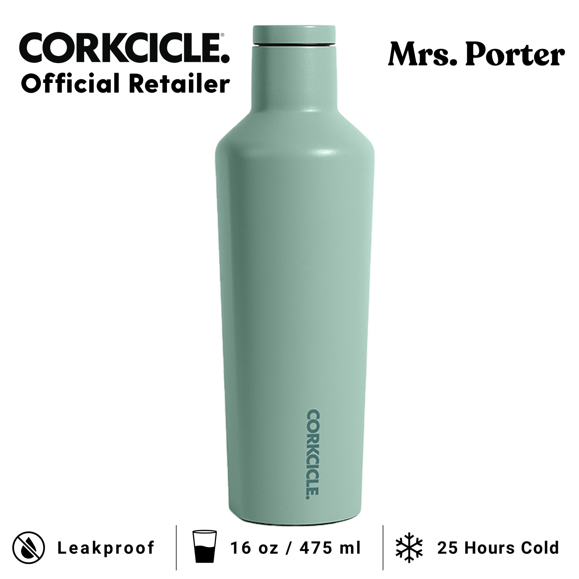 CORKCICLE Canteen 16oz Stainless Water Bottles - Mrs. Porter
