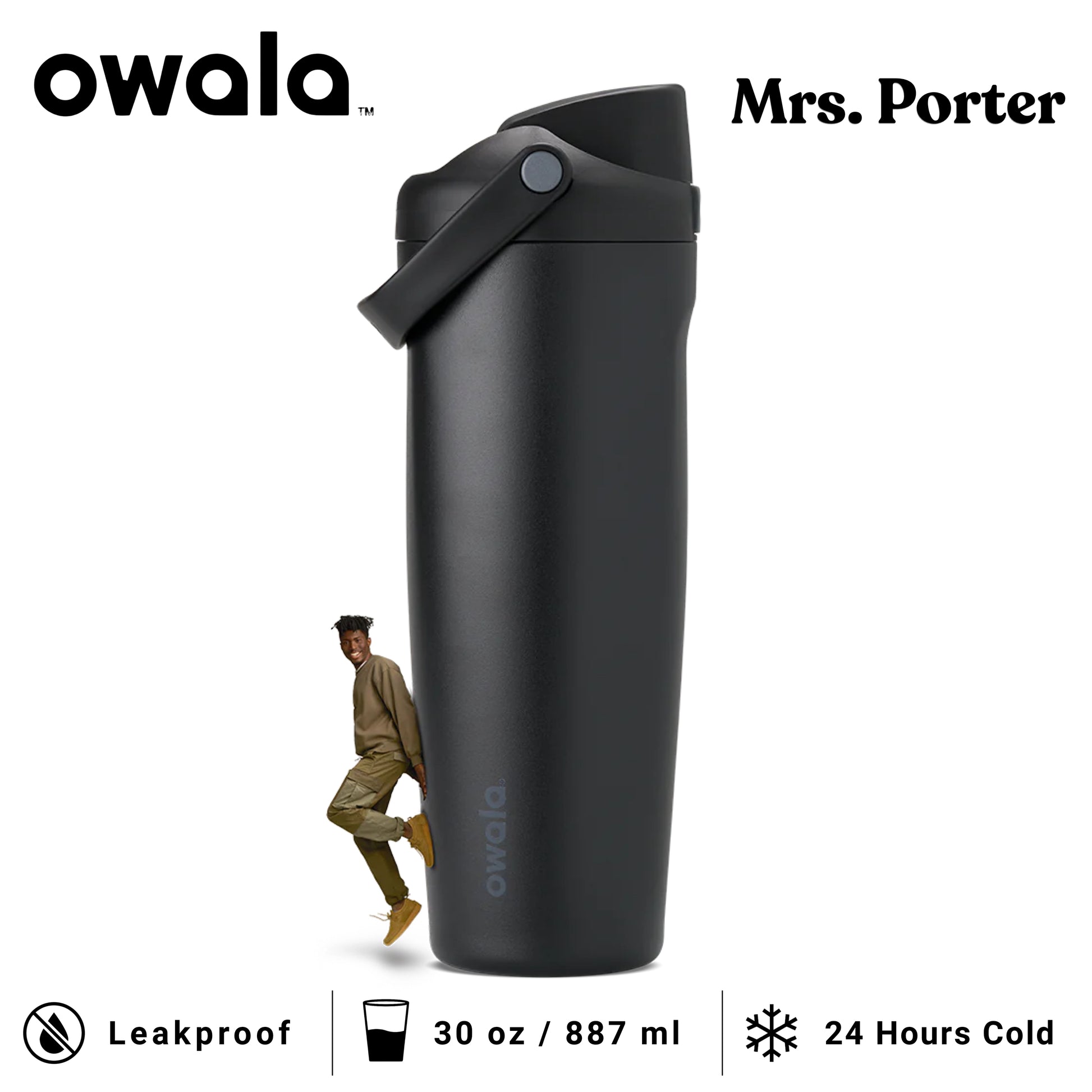 Owala FreeSip Sway 30oz (887ml) Insulated Stainless-Steel Water Bottle - Mrs. Porter