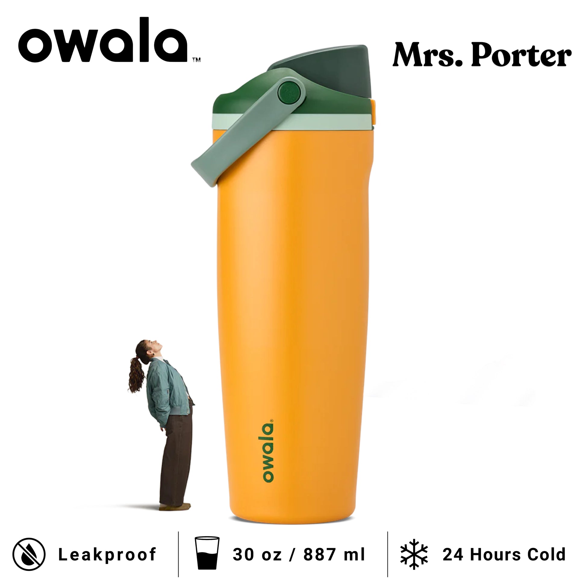Owala FreeSip Sway 30oz (887ml) Insulated Stainless-Steel Water Bottle - Mrs. Porter