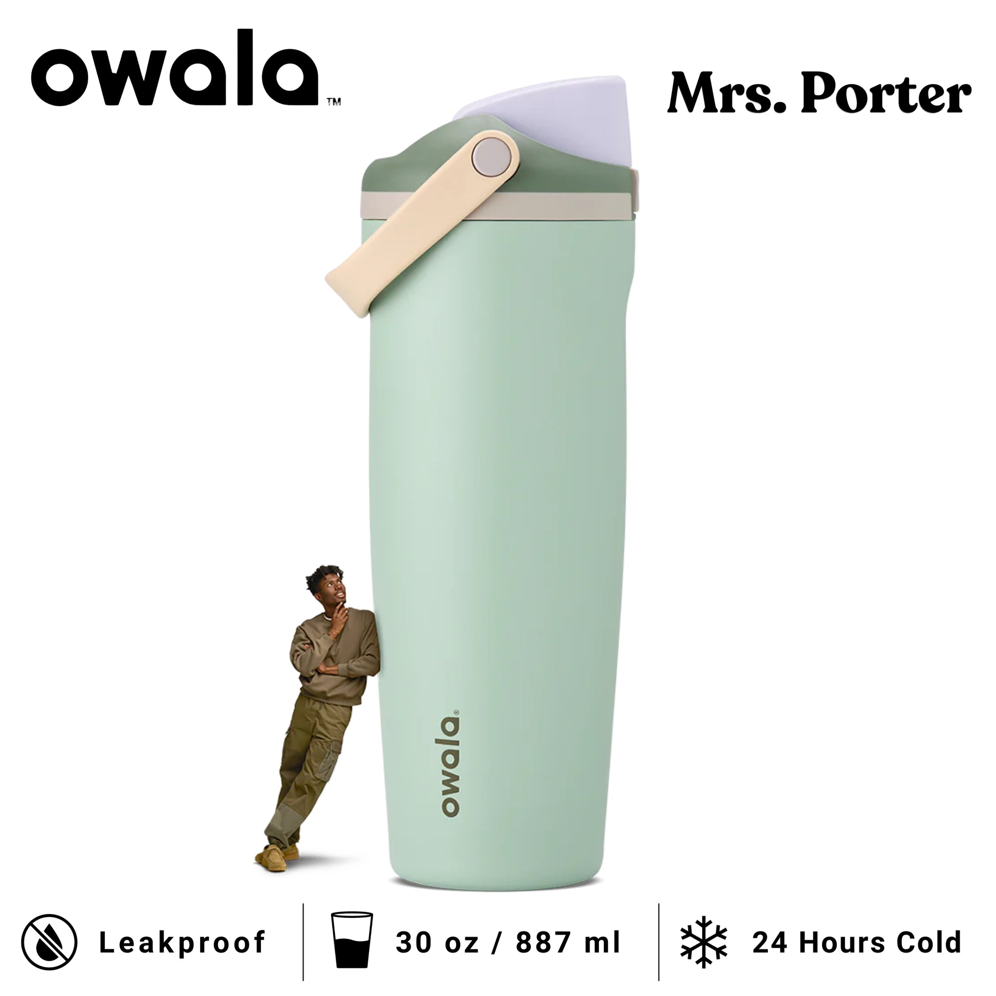 Owala FreeSip Sway 30oz (887ml) Insulated Stainless-Steel Water Bottle - Mrs. Porter