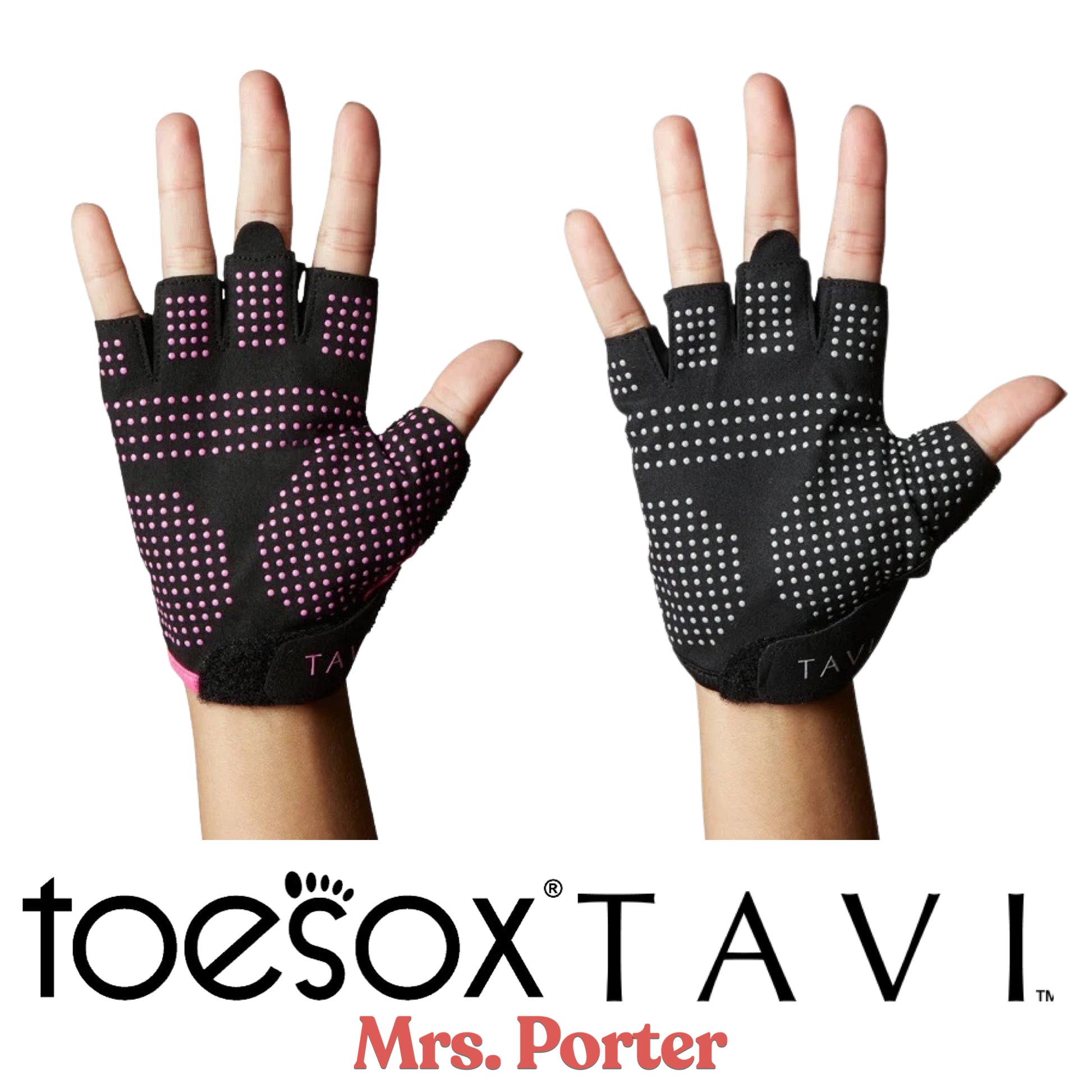 TAVI Half Finger Grip Gloves - Mrs. Porter