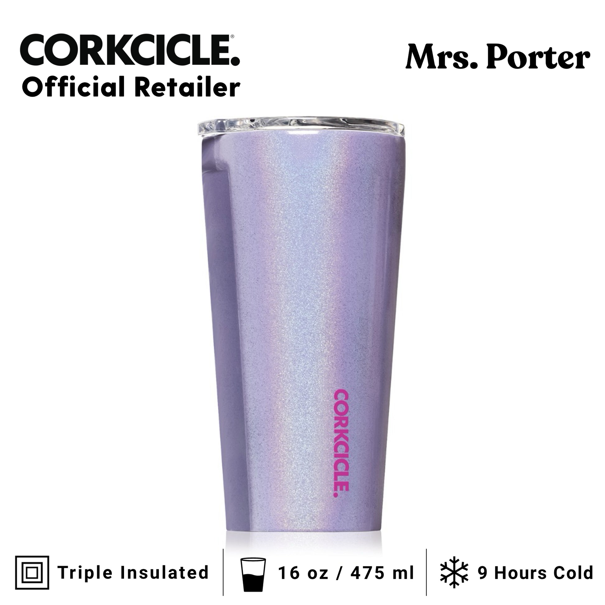 CORKCICLE Tumbler 16oz Stainless Steel Drink Tumbler - Mrs. Porter