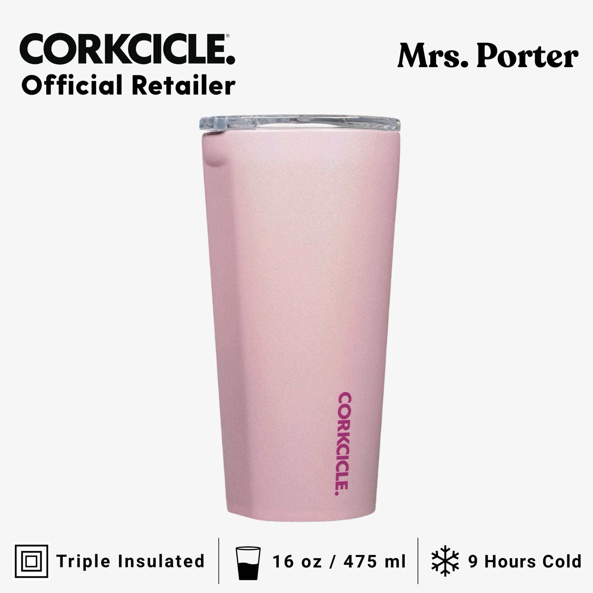 CORKCICLE Tumbler 16oz Stainless Steel Drink Tumbler - Mrs. Porter