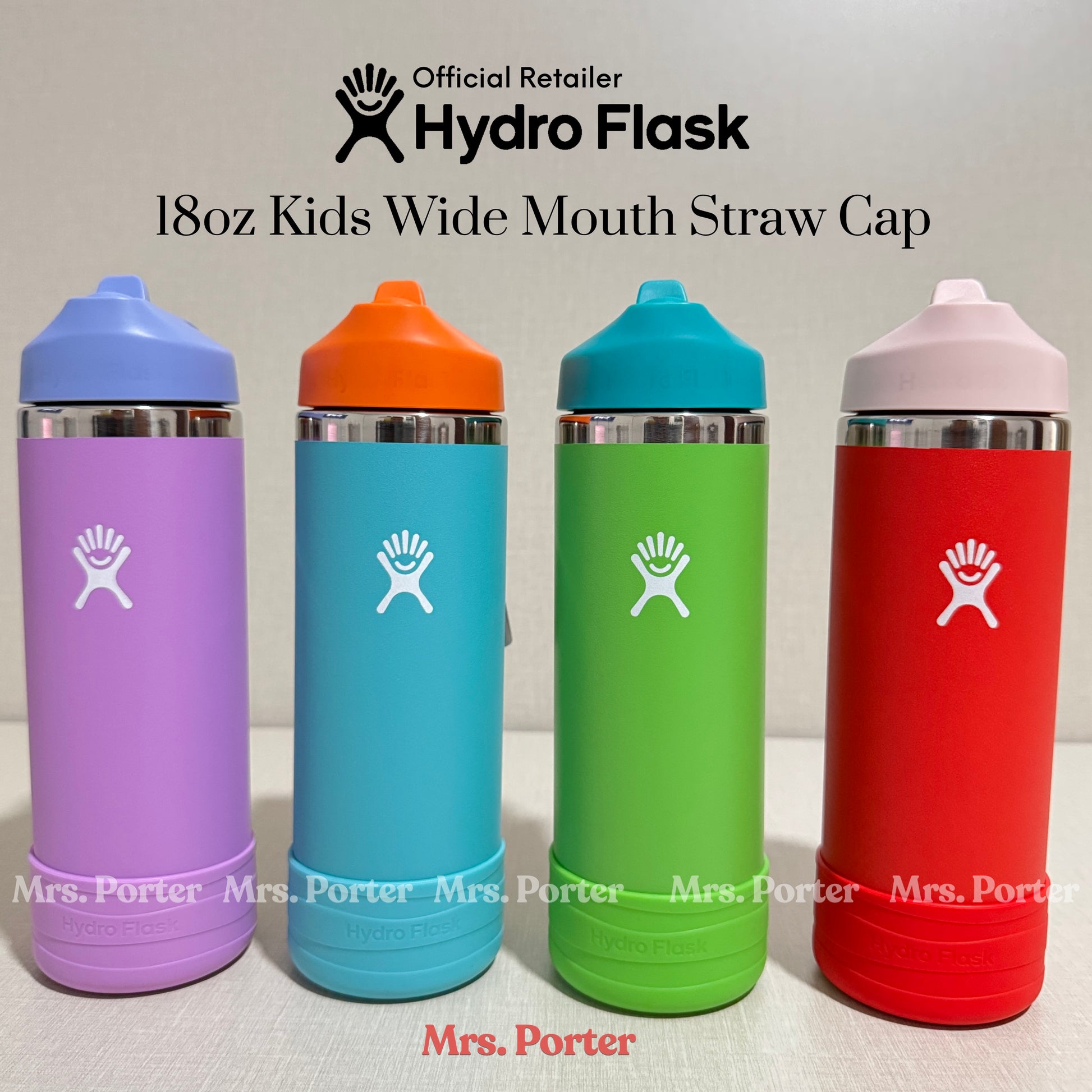 Hydro Flask Kids 18oz (532ml) Wide Mouth with Straw Cap - Mrs. Porter