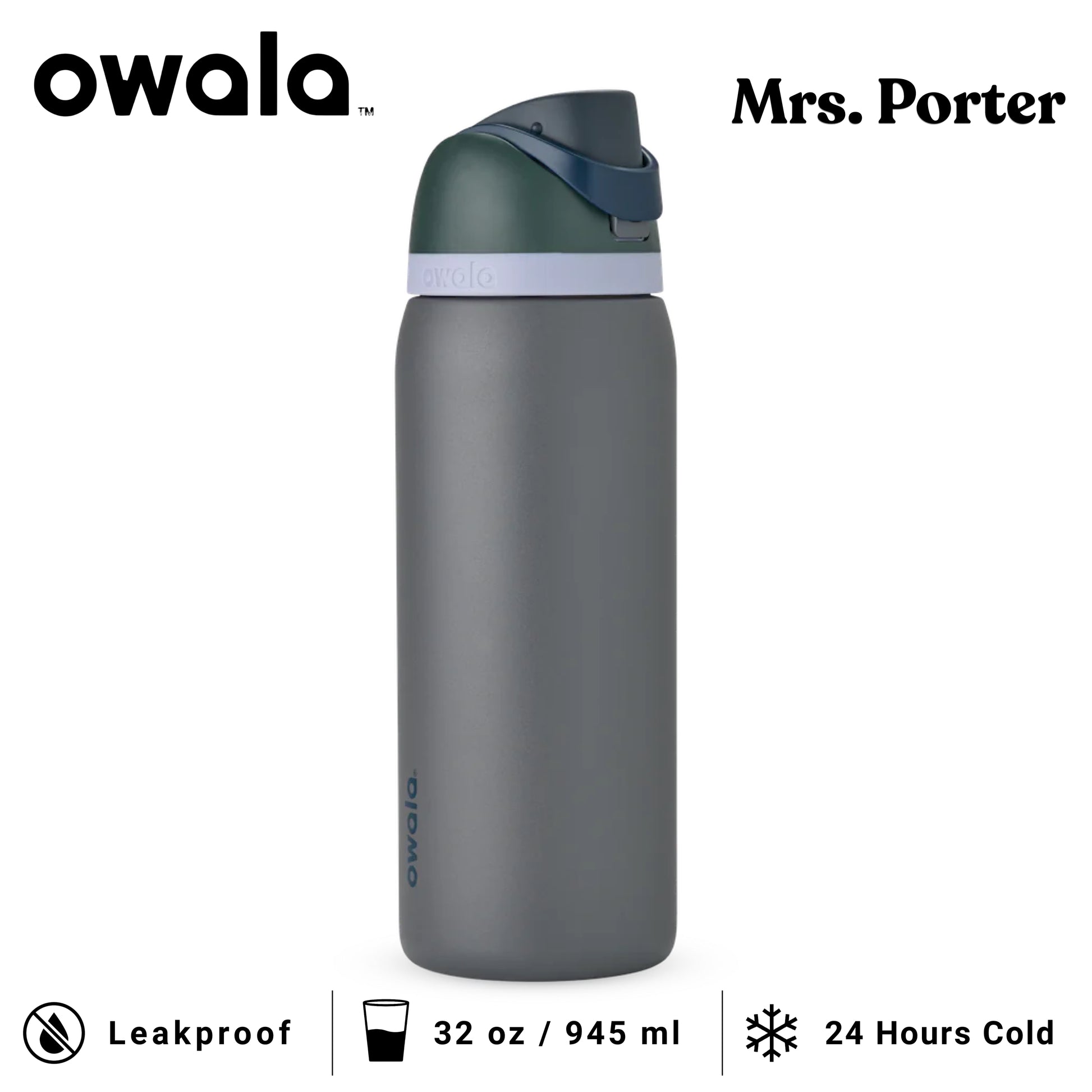Owala FreeSip 32-Ounce (945ml) Insulated Stainless-Steel Water Bottle - Mrs. Porter