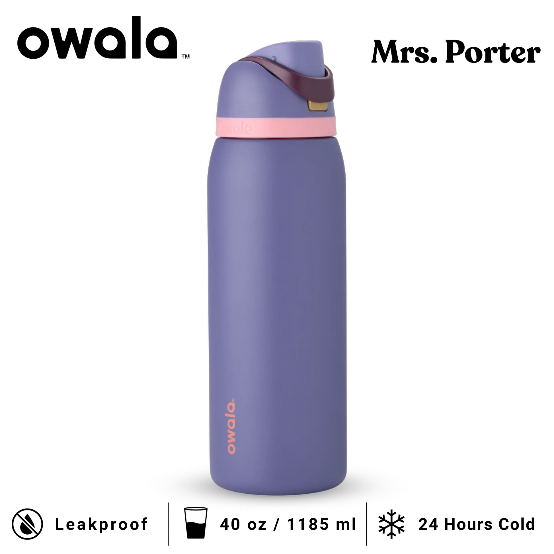 Owala FreeSip 40oz (1183ml) Insulated Stainless-Steel Water Bottle - Mrs. Porter