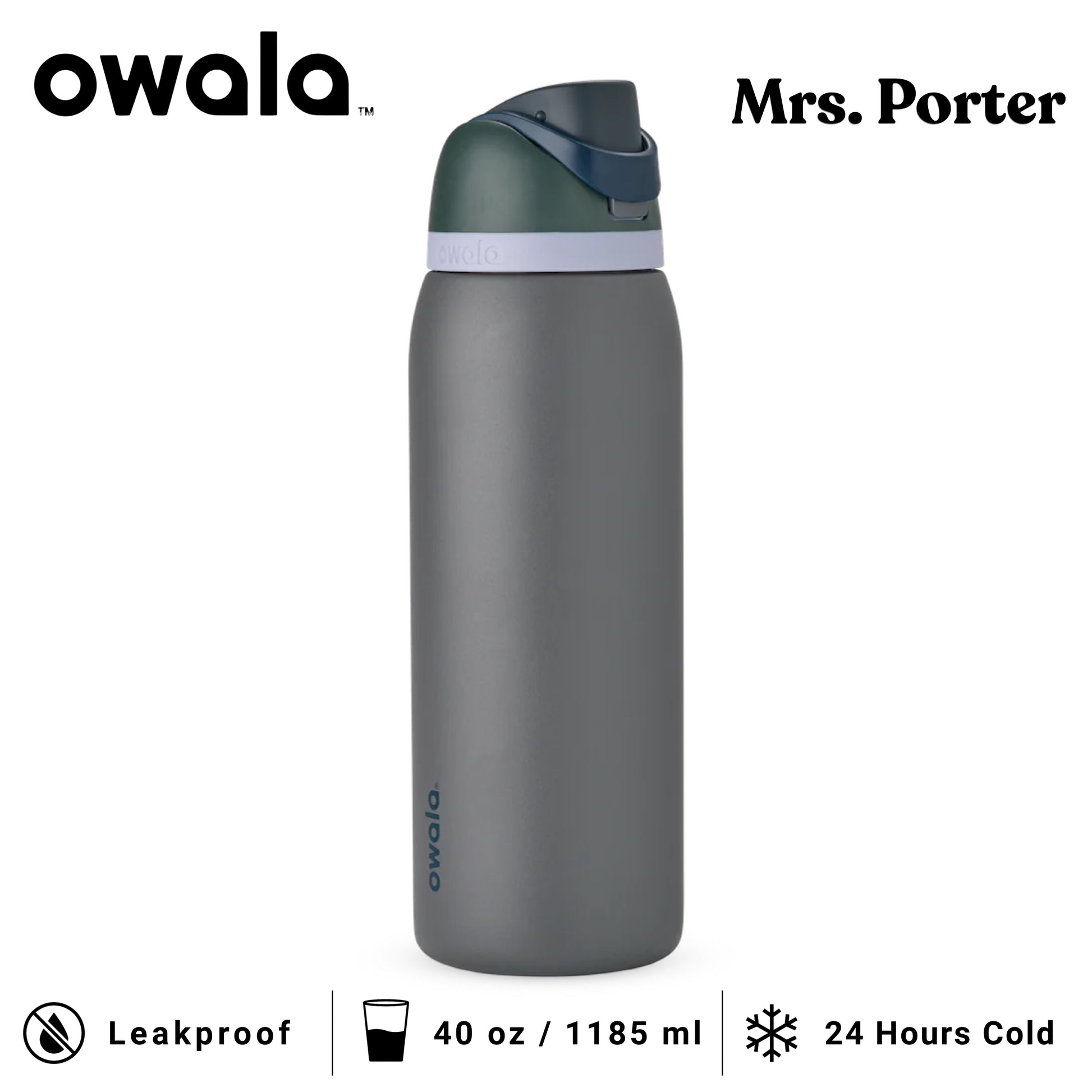 Owala FreeSip 40oz (1183ml) Insulated Stainless-Steel Water Bottle - Mrs. Porter