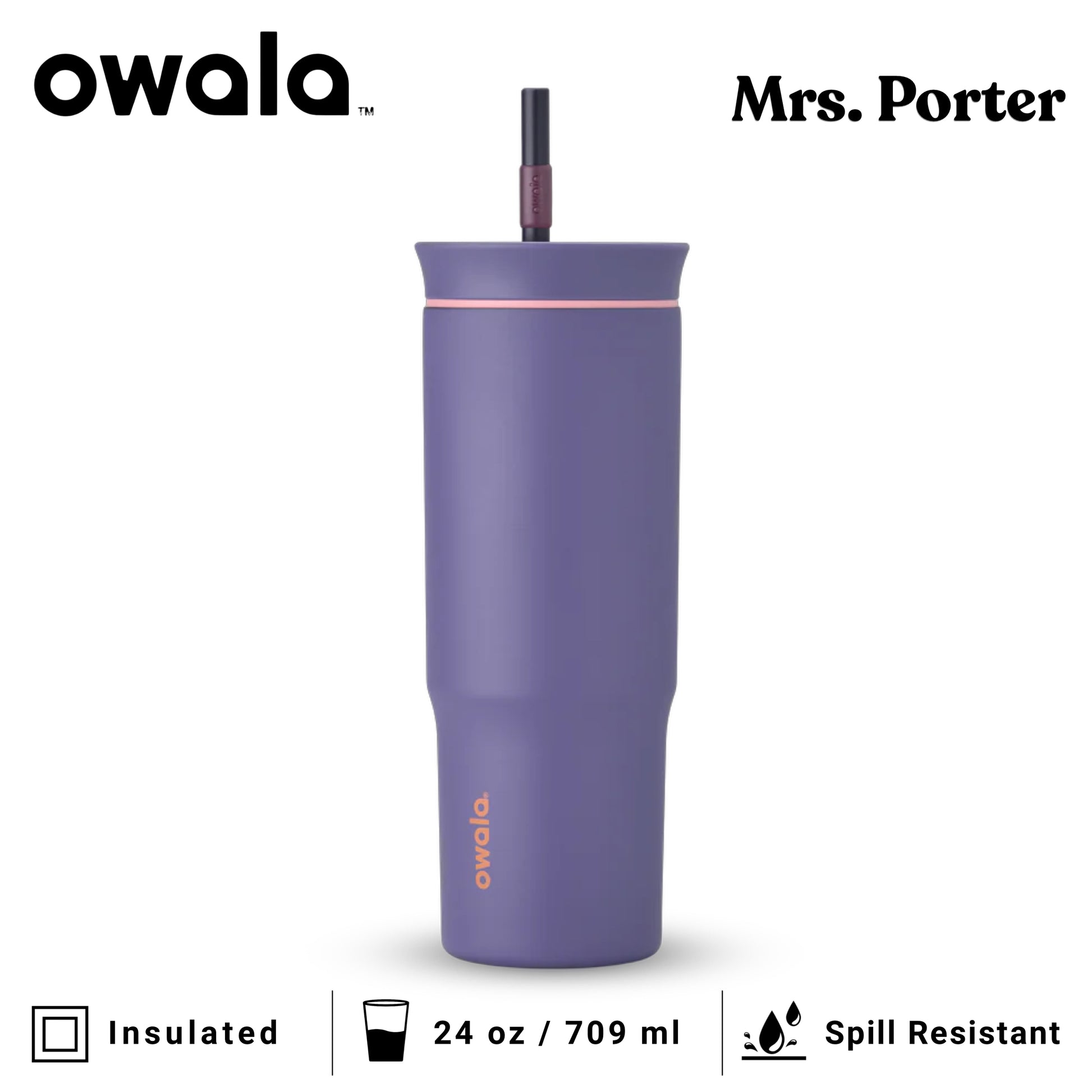 Owala 24oz (710ml) Tumbler (Stainless Steel) - Mrs. Porter