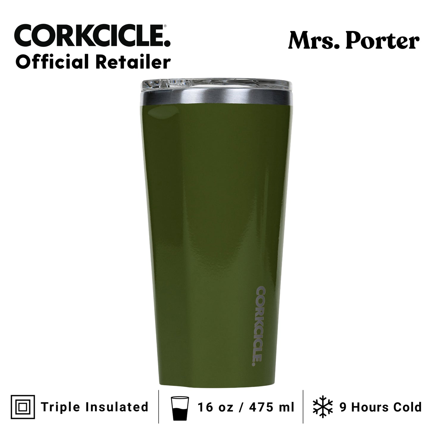 CORKCICLE Tumbler 16oz Stainless Steel Drink Tumbler