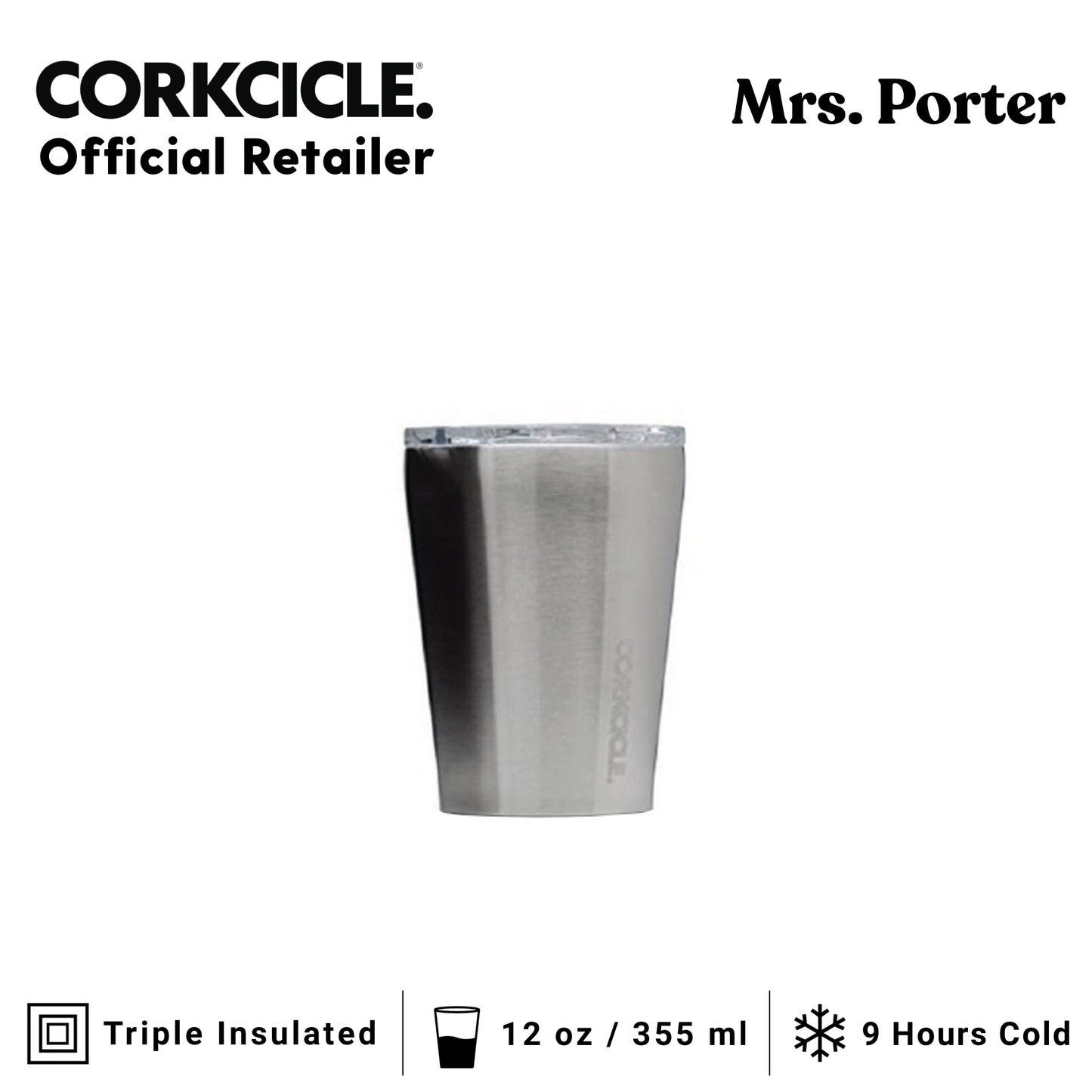 CORKCICLE Tumbler 12oz Stainless Steel Drink Tumbler