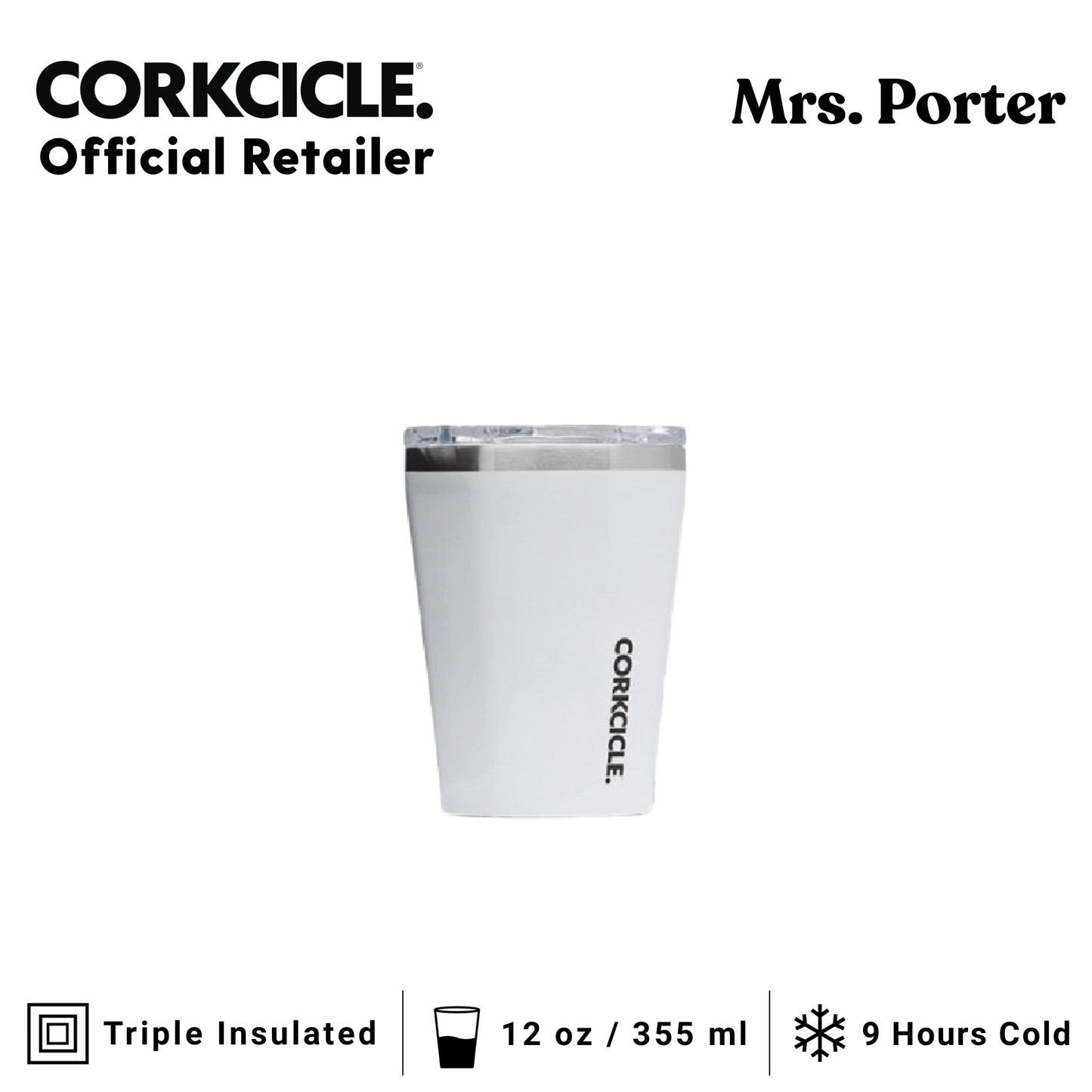 CORKCICLE Tumbler 12oz Stainless Steel Drink Tumbler