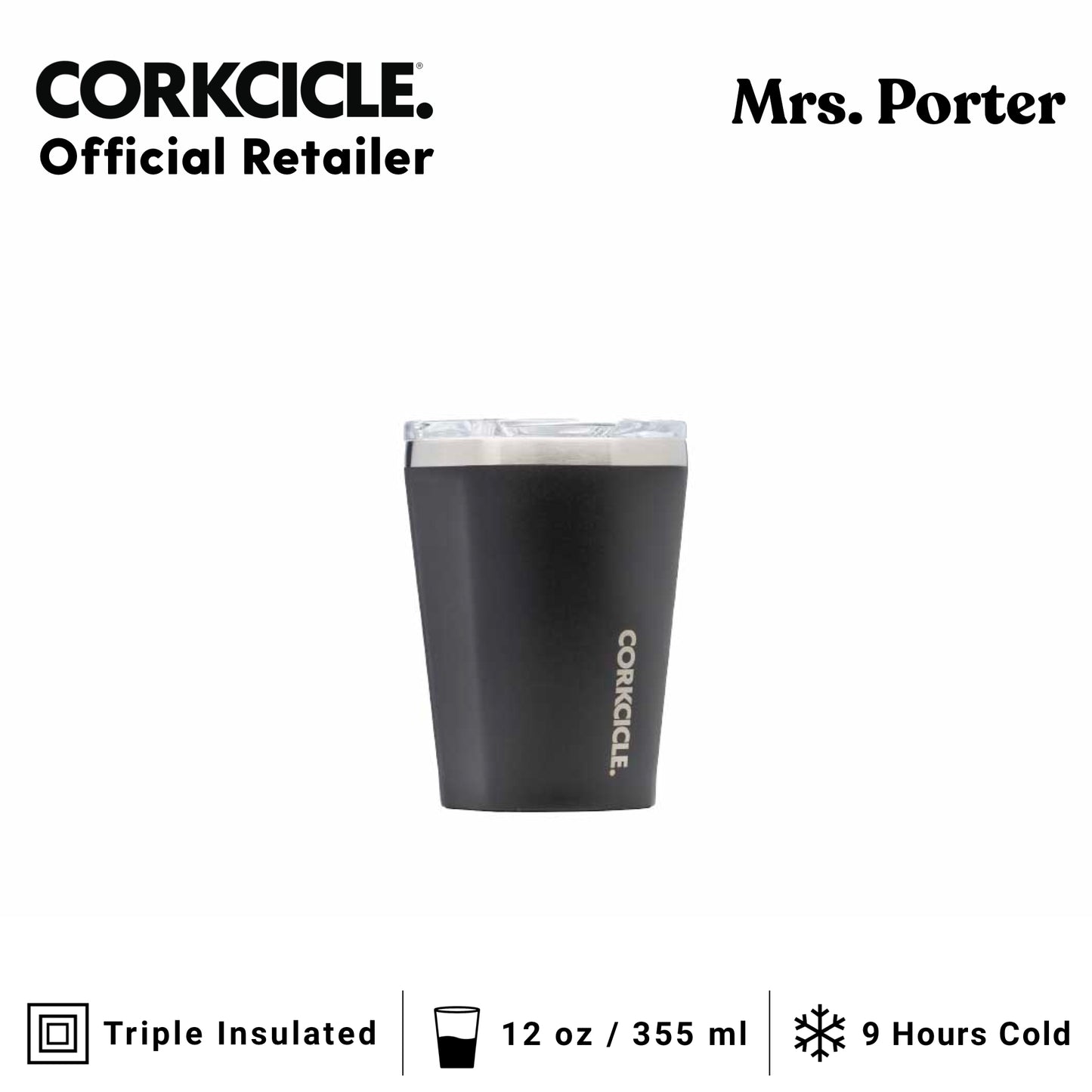 CORKCICLE Tumbler 12oz Stainless Steel Drink Tumbler