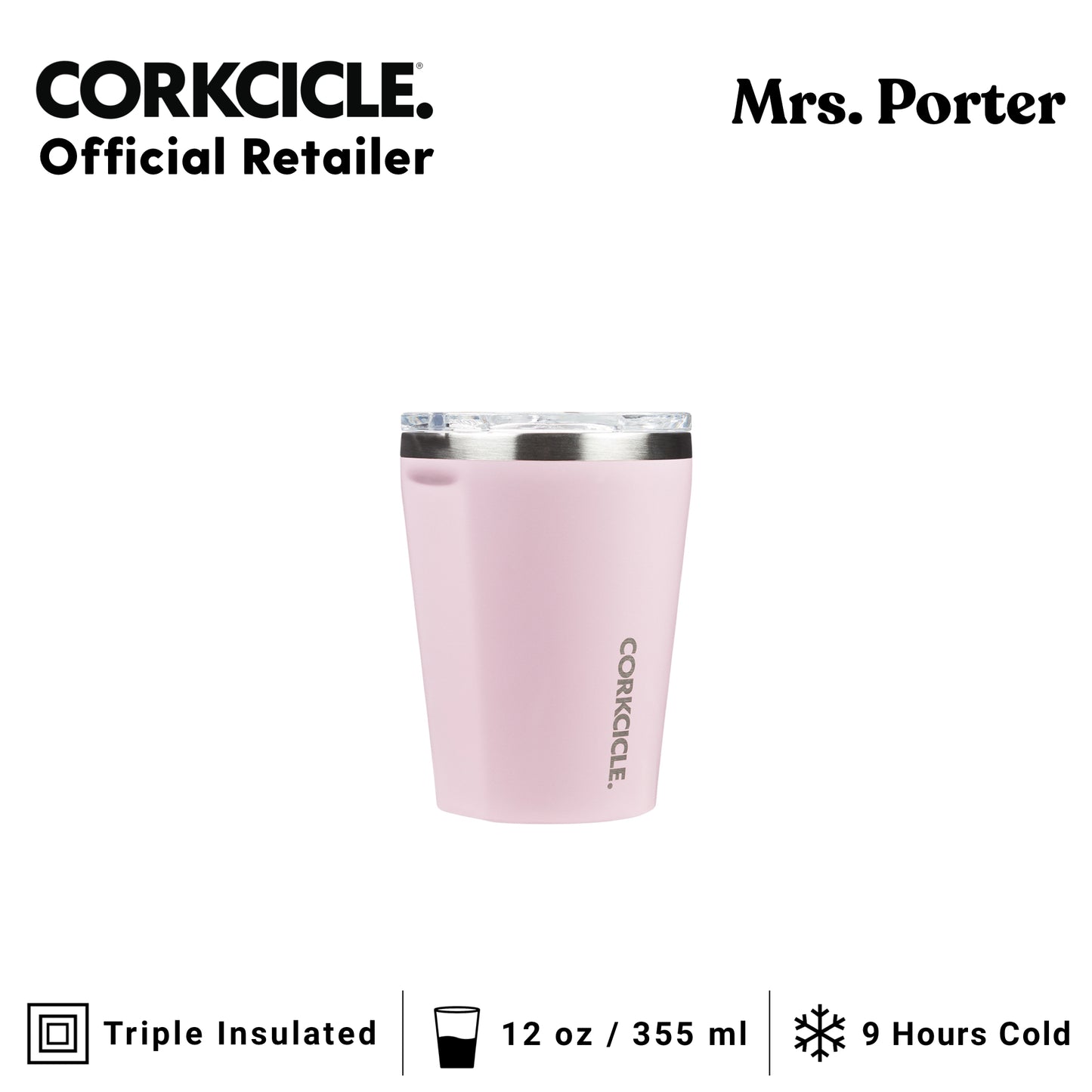 CORKCICLE Tumbler 12oz Stainless Steel Drink Tumbler