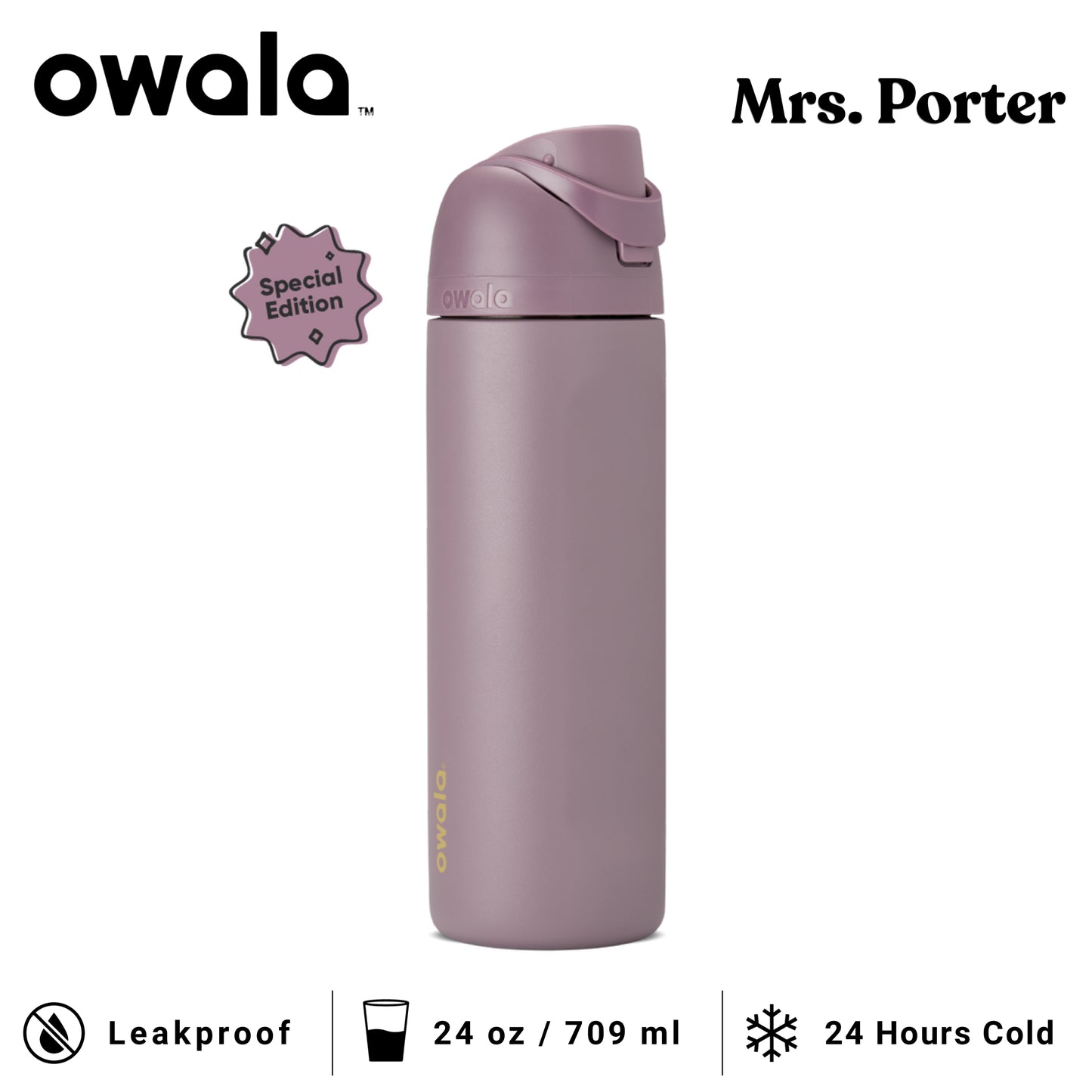 Owala FreeSip 24-Ounce (709ml) Insulated Stainless-Steel Water Bottle