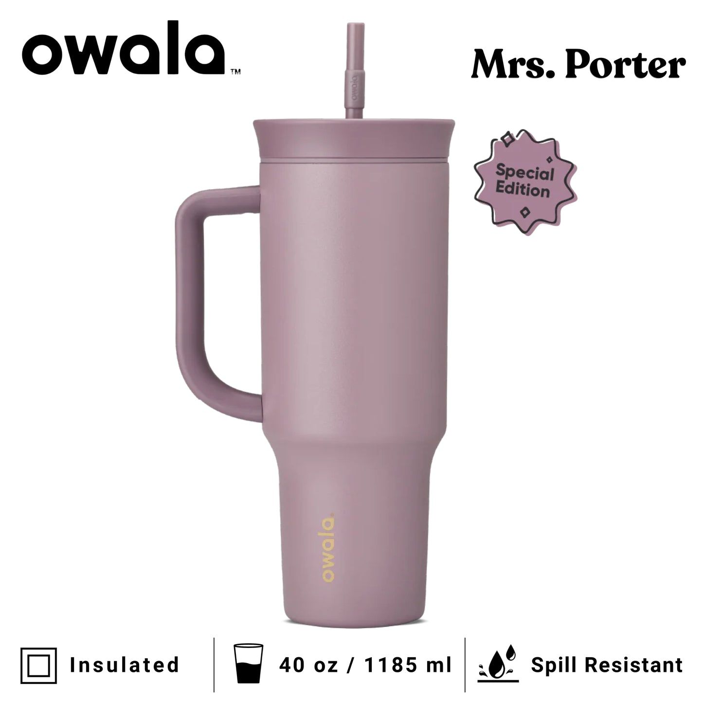 Owala 40oz (1182ml) Tumbler (Stainless Steel)