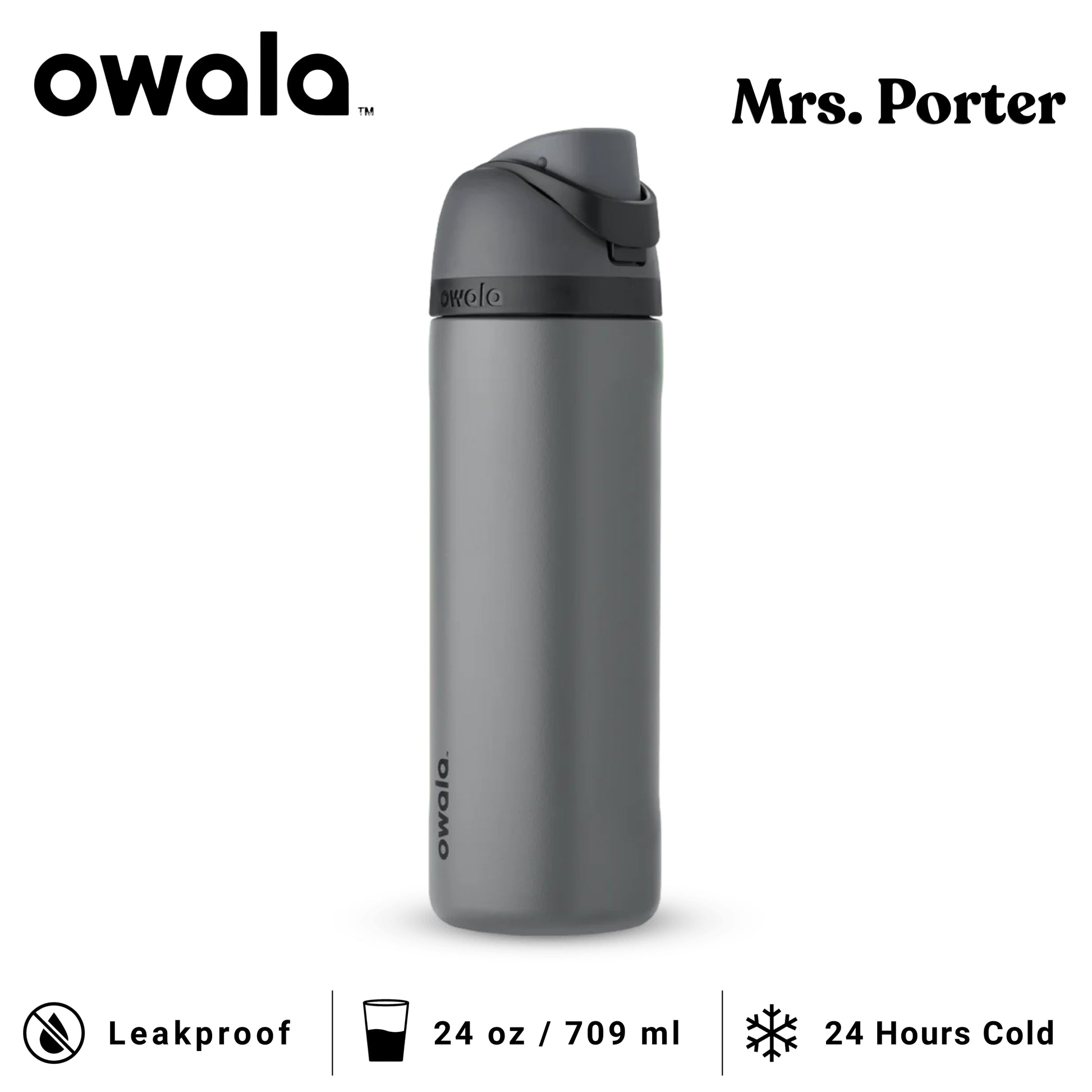 Owala FreeSip 24-Ounce (709ml) Insulated Stainless-Steel Water Bottle - Mrs. Porter