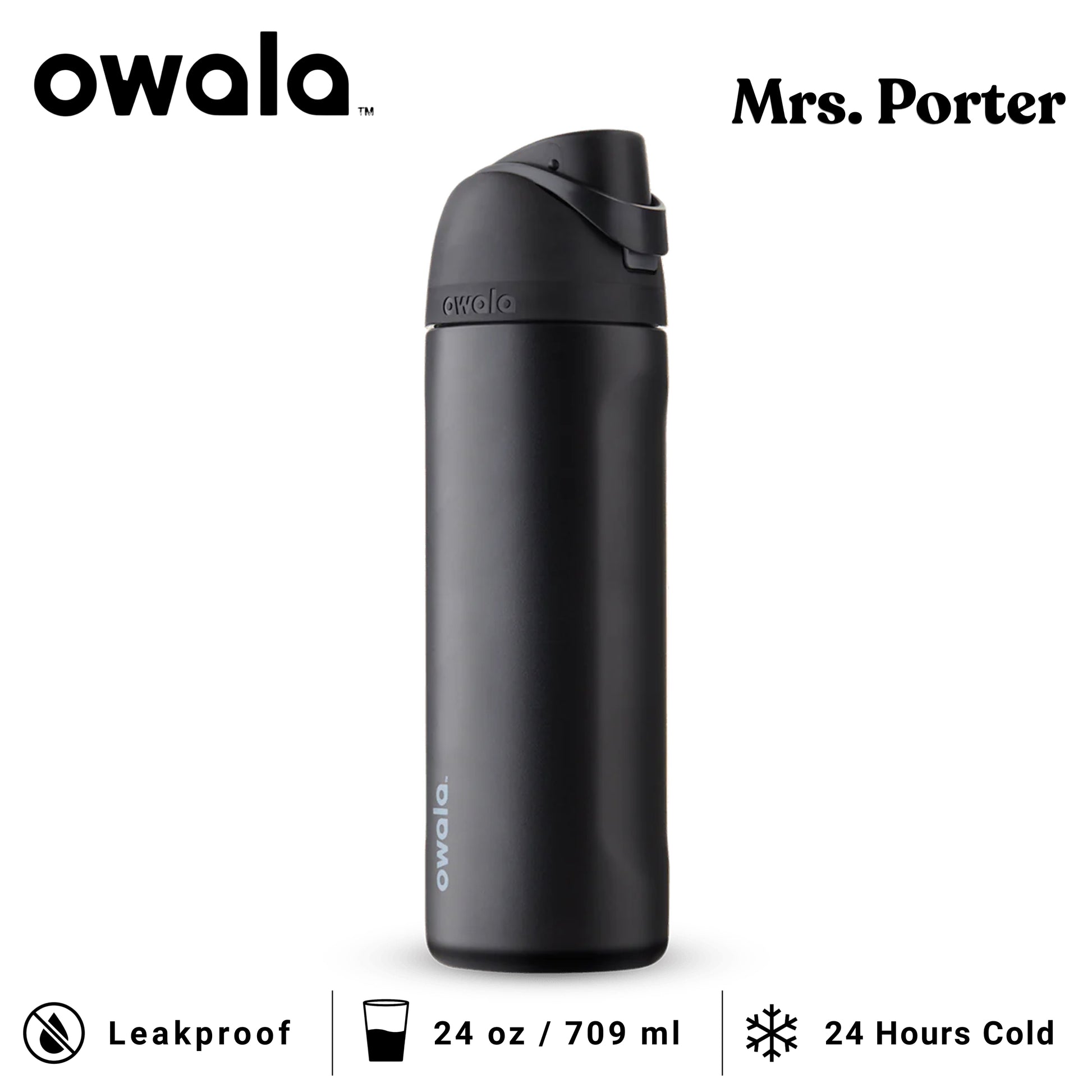 Owala FreeSip 24-Ounce (709ml) Insulated Stainless-Steel Water Bottle - Mrs. Porter