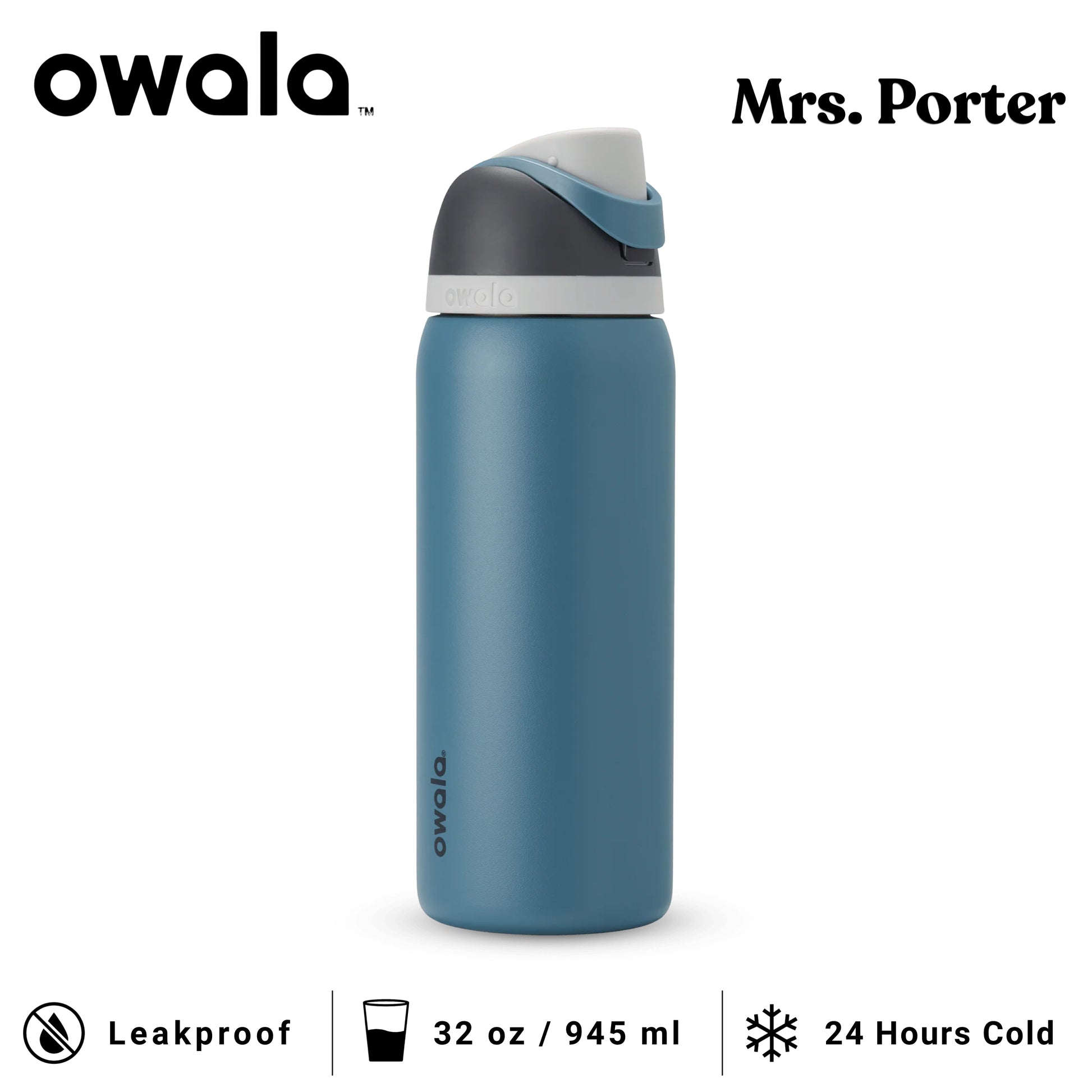 Owala FreeSip 32-Ounce (945ml) Insulated Stainless-Steel Water Bottle - Mrs. Porter