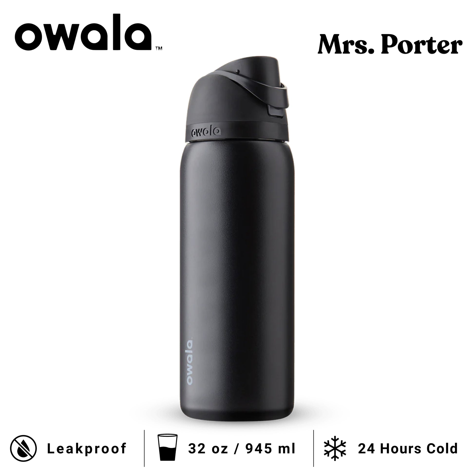 Owala FreeSip 32-Ounce (945ml) Insulated Stainless-Steel Water Bottle - Mrs. Porter