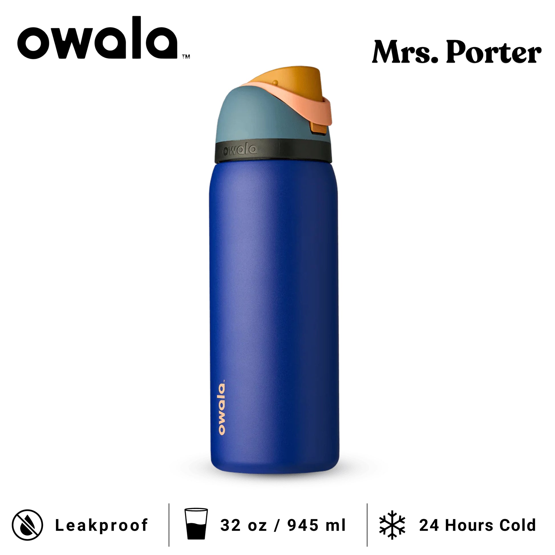 Owala FreeSip 32-Ounce (945ml) Insulated Stainless-Steel Water Bottle - Mrs. Porter