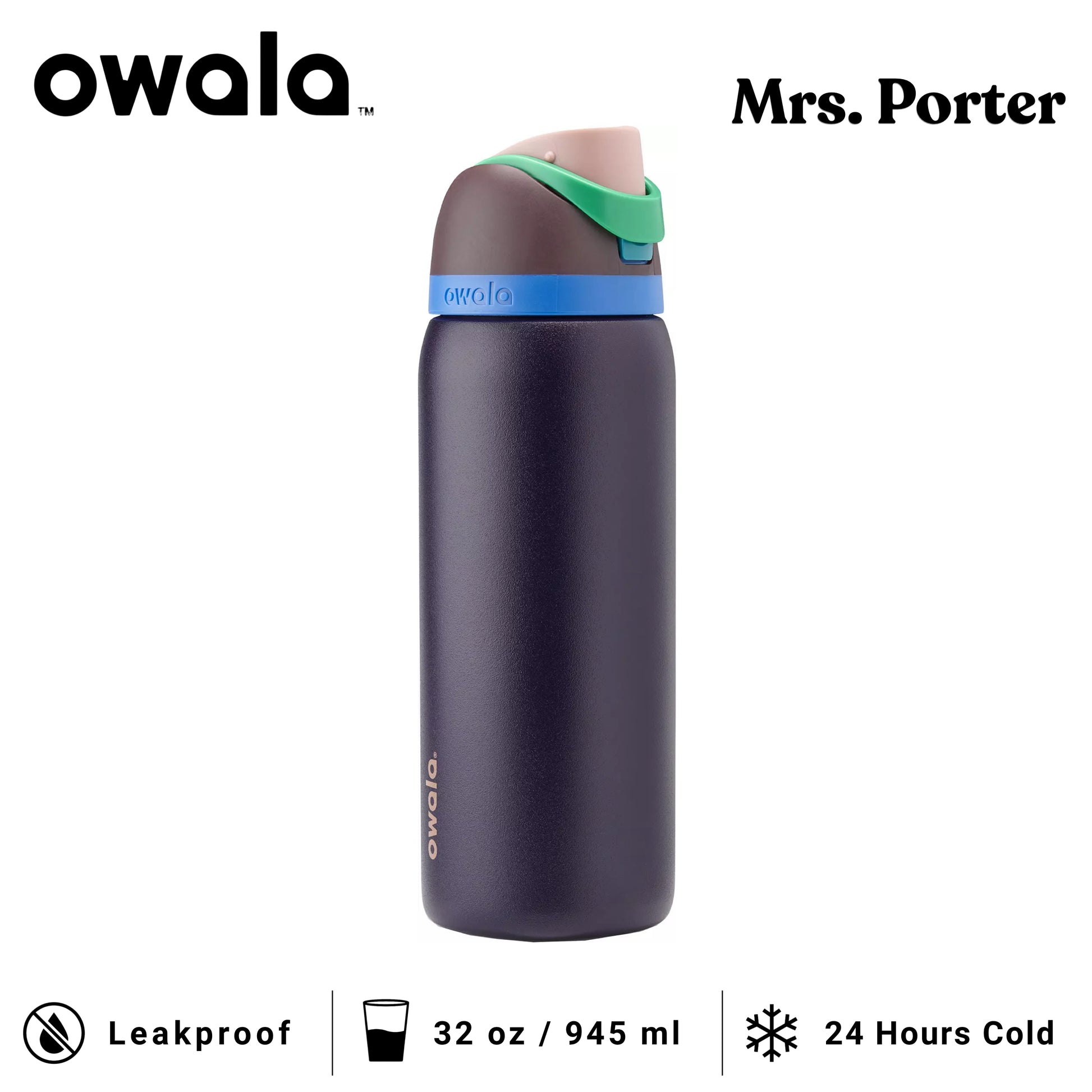 Owala FreeSip 32-Ounce (945ml) Insulated Stainless-Steel Water Bottle - Mrs. Porter