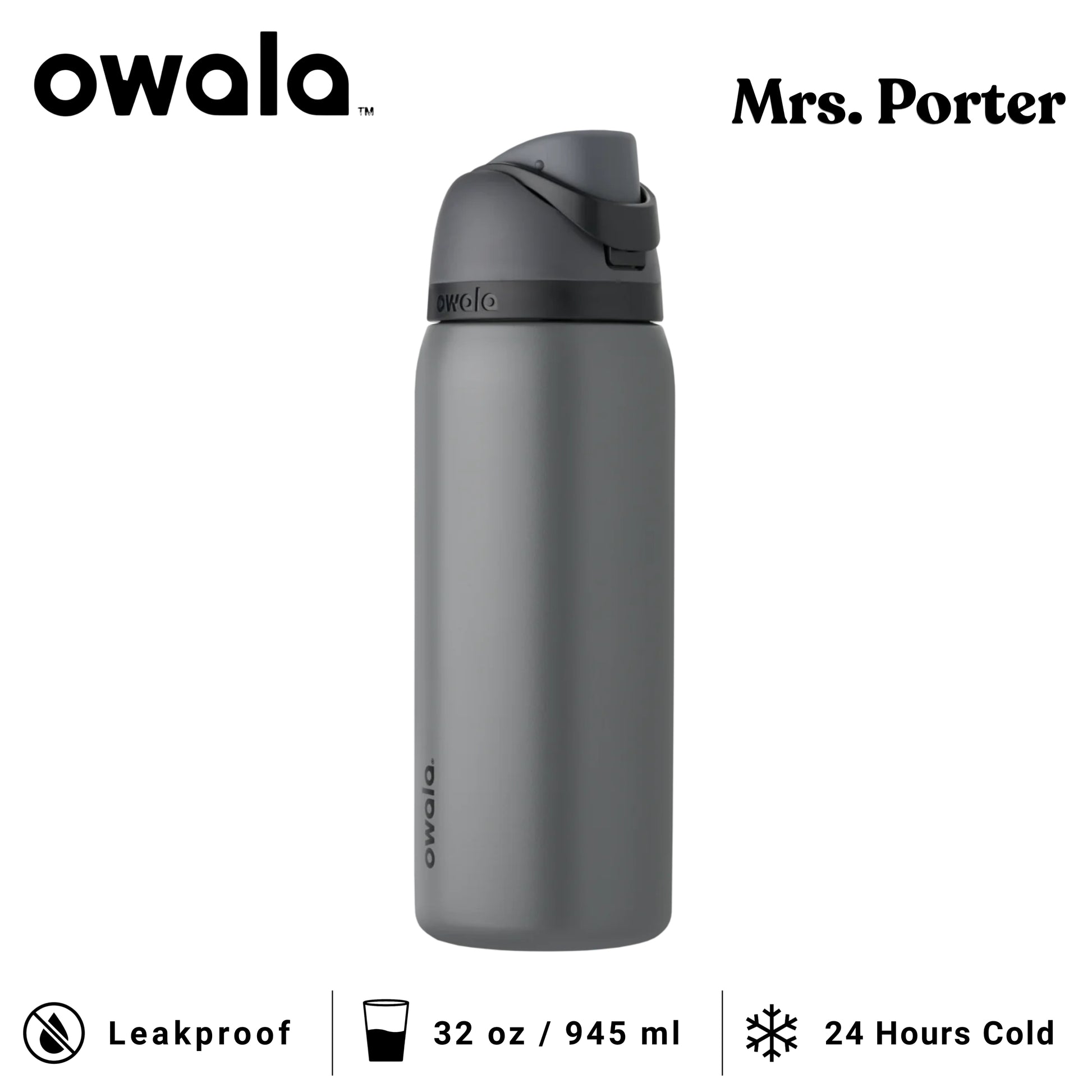 Owala FreeSip 32-Ounce (945ml) Insulated Stainless-Steel Water Bottle - Mrs. Porter