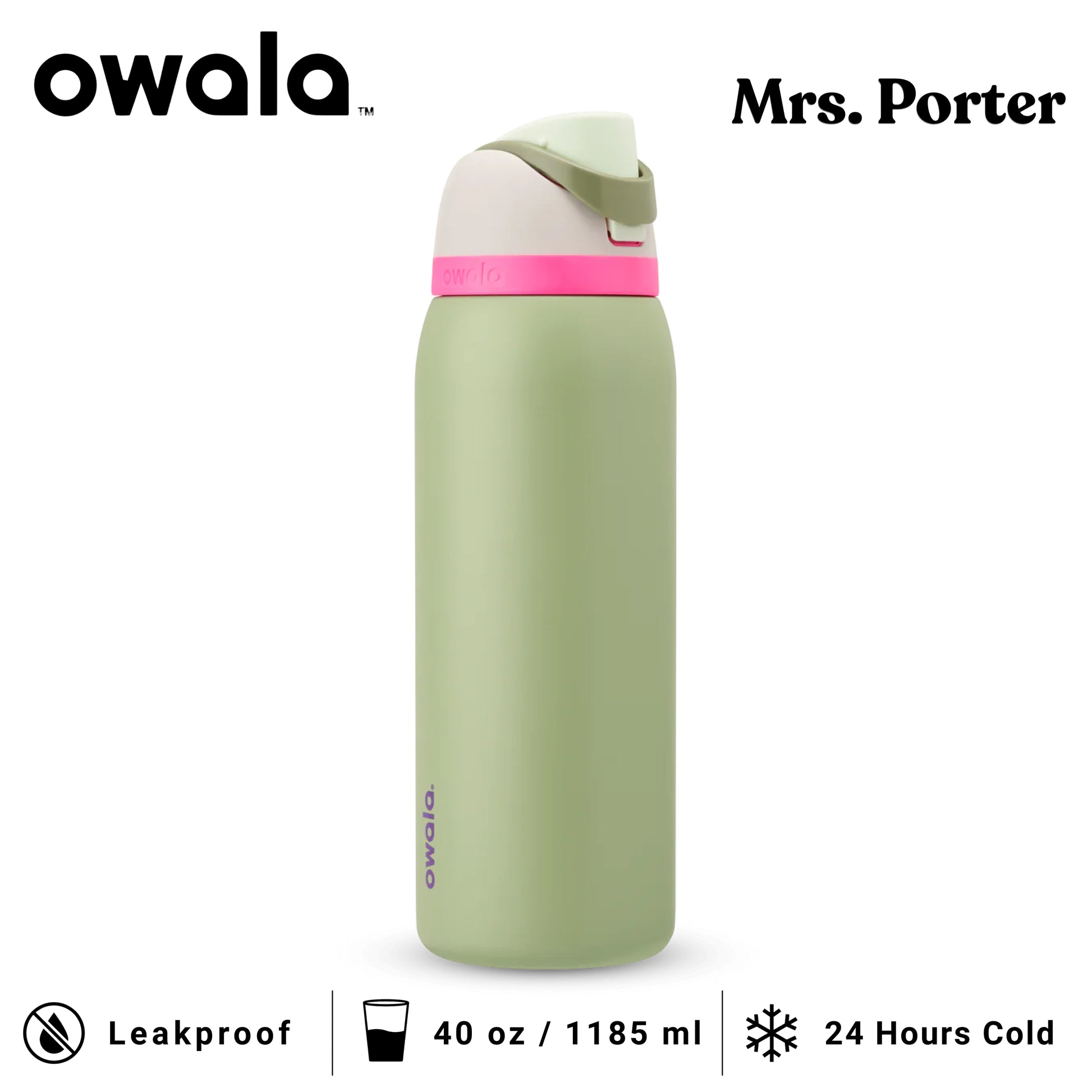 Owala FreeSip 40oz (1183ml) Insulated Stainless-Steel Water Bottle - Mrs. Porter