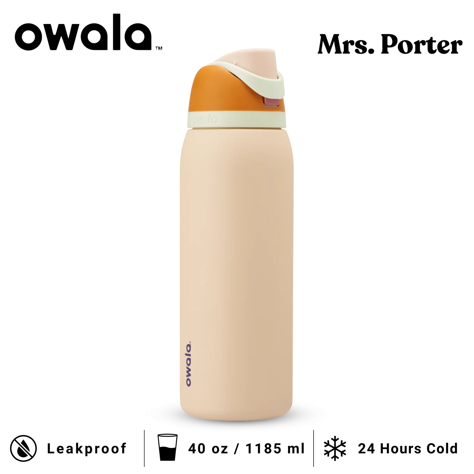 Owala FreeSip 40oz (1183ml) Insulated Stainless-Steel Water Bottle - Mrs. Porter