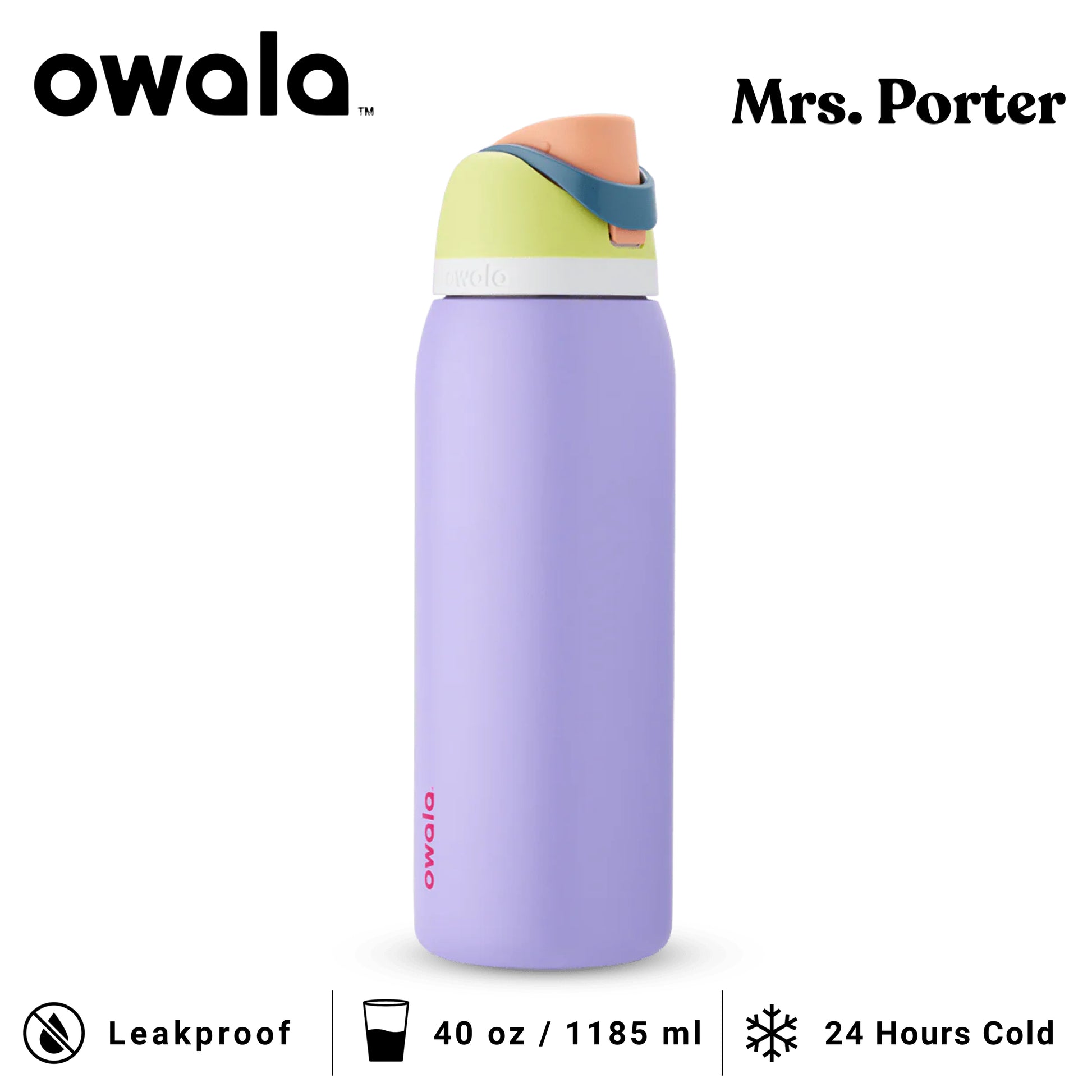 Owala FreeSip 40oz (1183ml) Insulated Stainless-Steel Water Bottle - Mrs. Porter