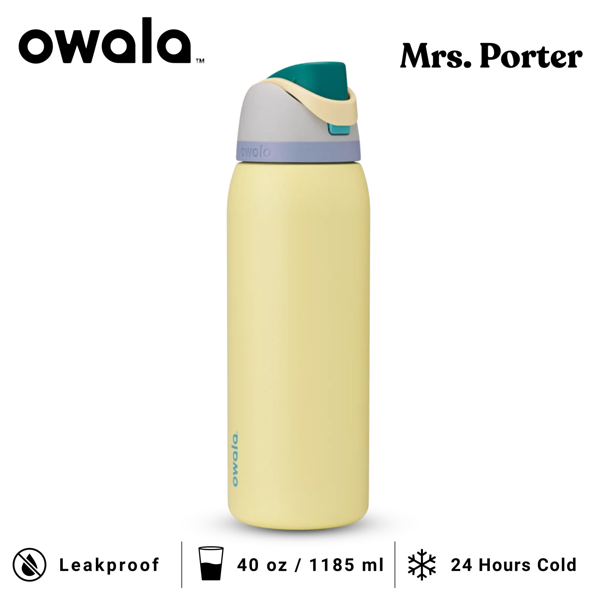 Owala FreeSip 40oz (1183ml) Insulated Stainless-Steel Water Bottle - Mrs. Porter