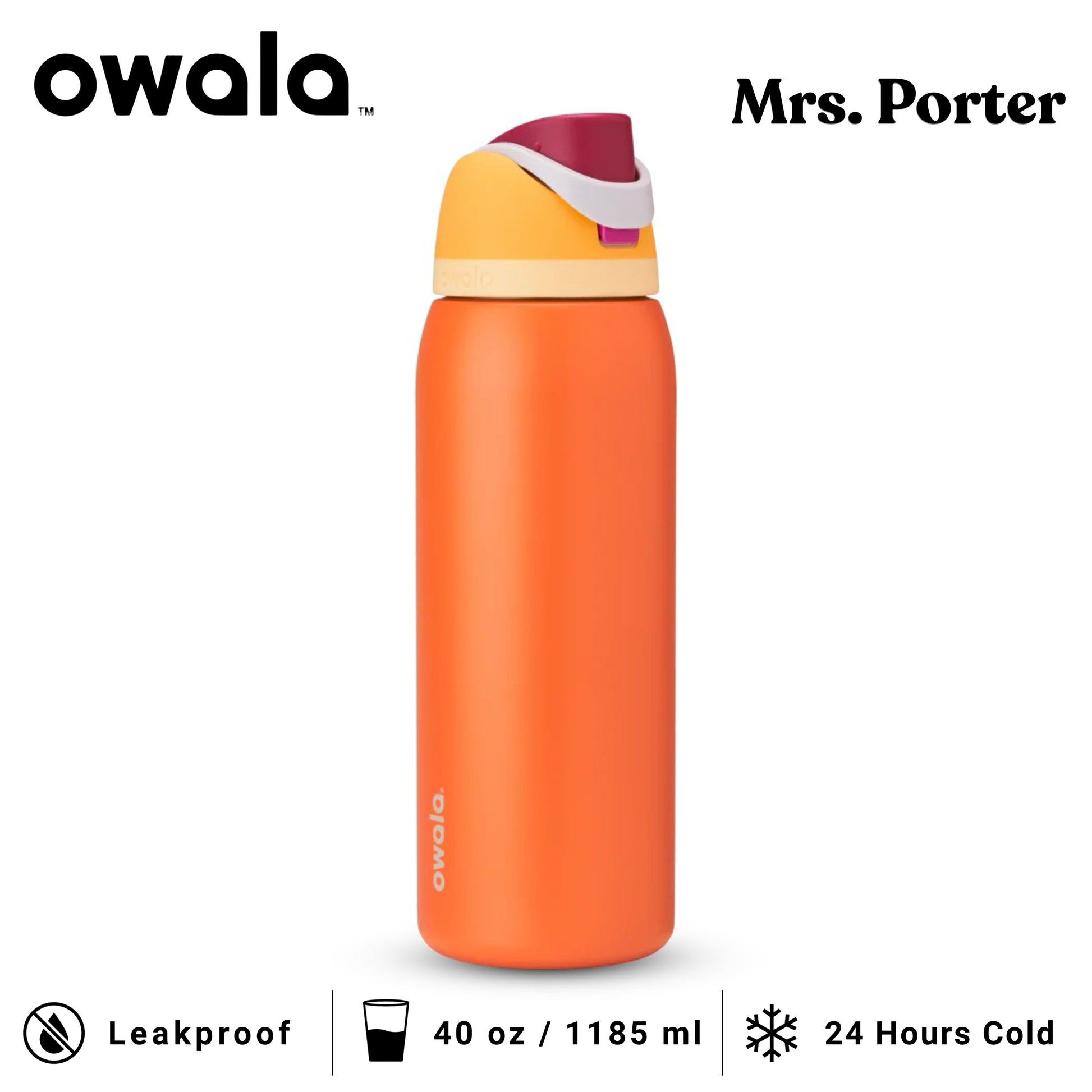 Owala FreeSip 40oz (1183ml) Insulated Stainless-Steel Water Bottle - Mrs. Porter