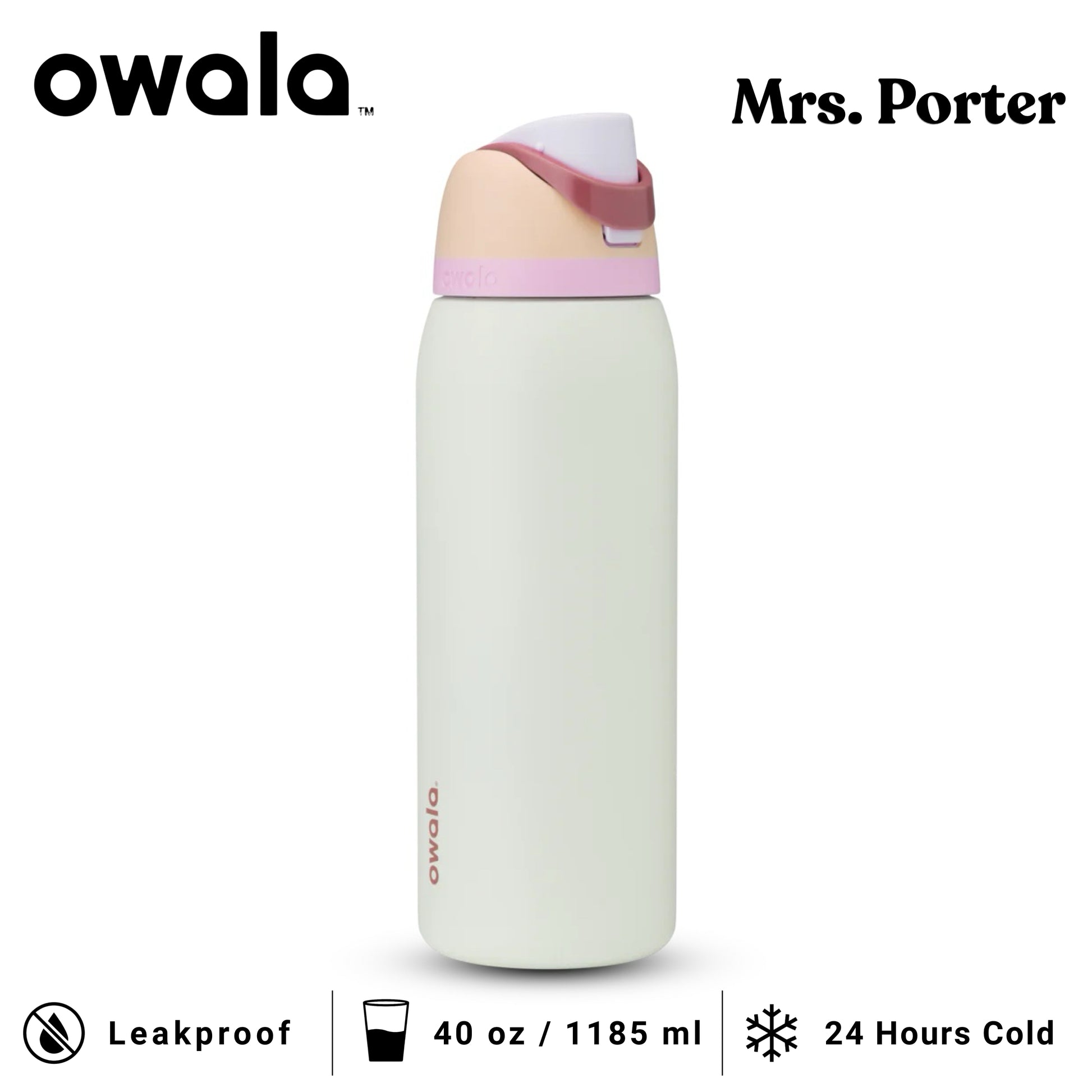 Owala FreeSip 40oz (1183ml) Insulated Stainless-Steel Water Bottle - Mrs. Porter