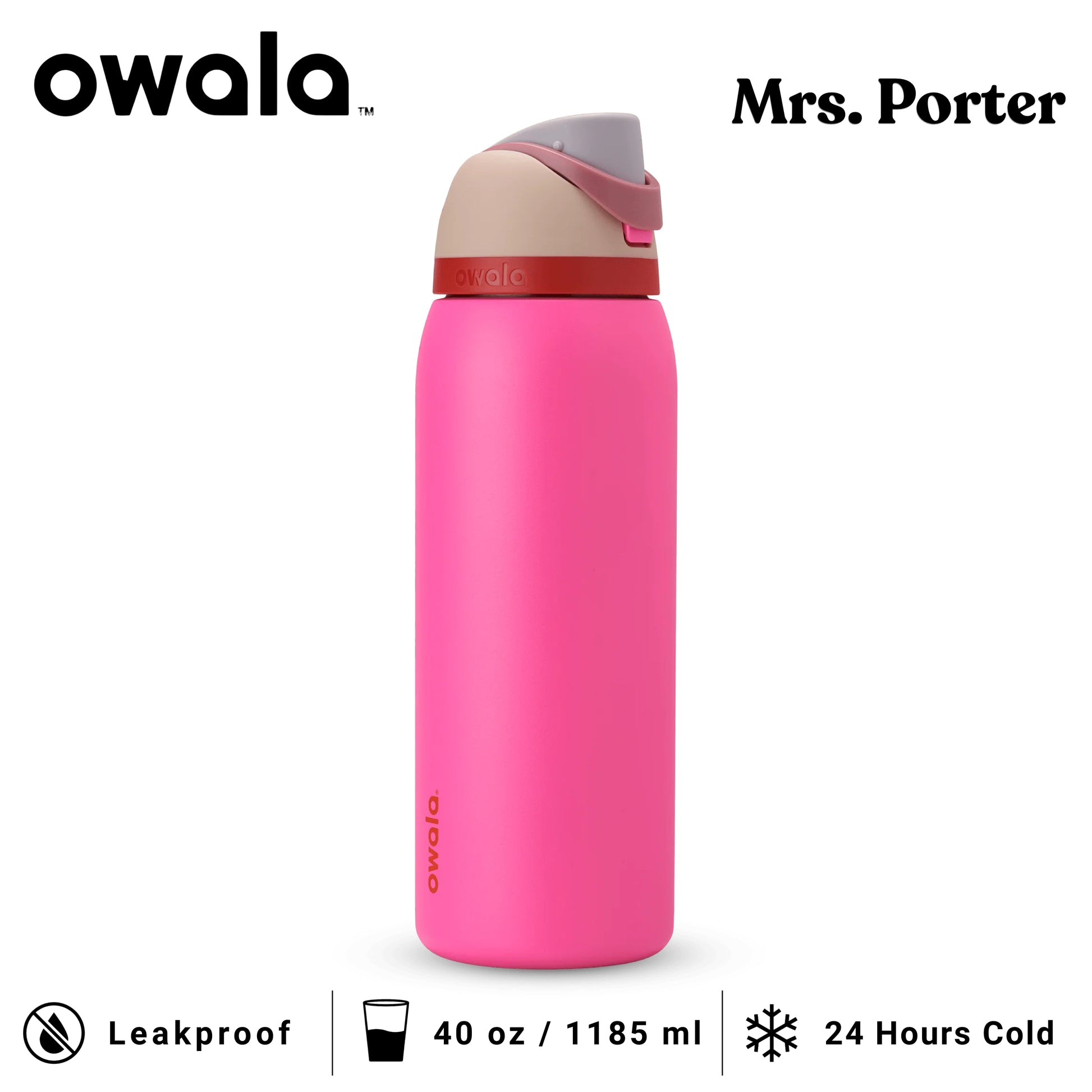 Owala FreeSip 40oz (1183ml) Insulated Stainless-Steel Water Bottle - Mrs. Porter