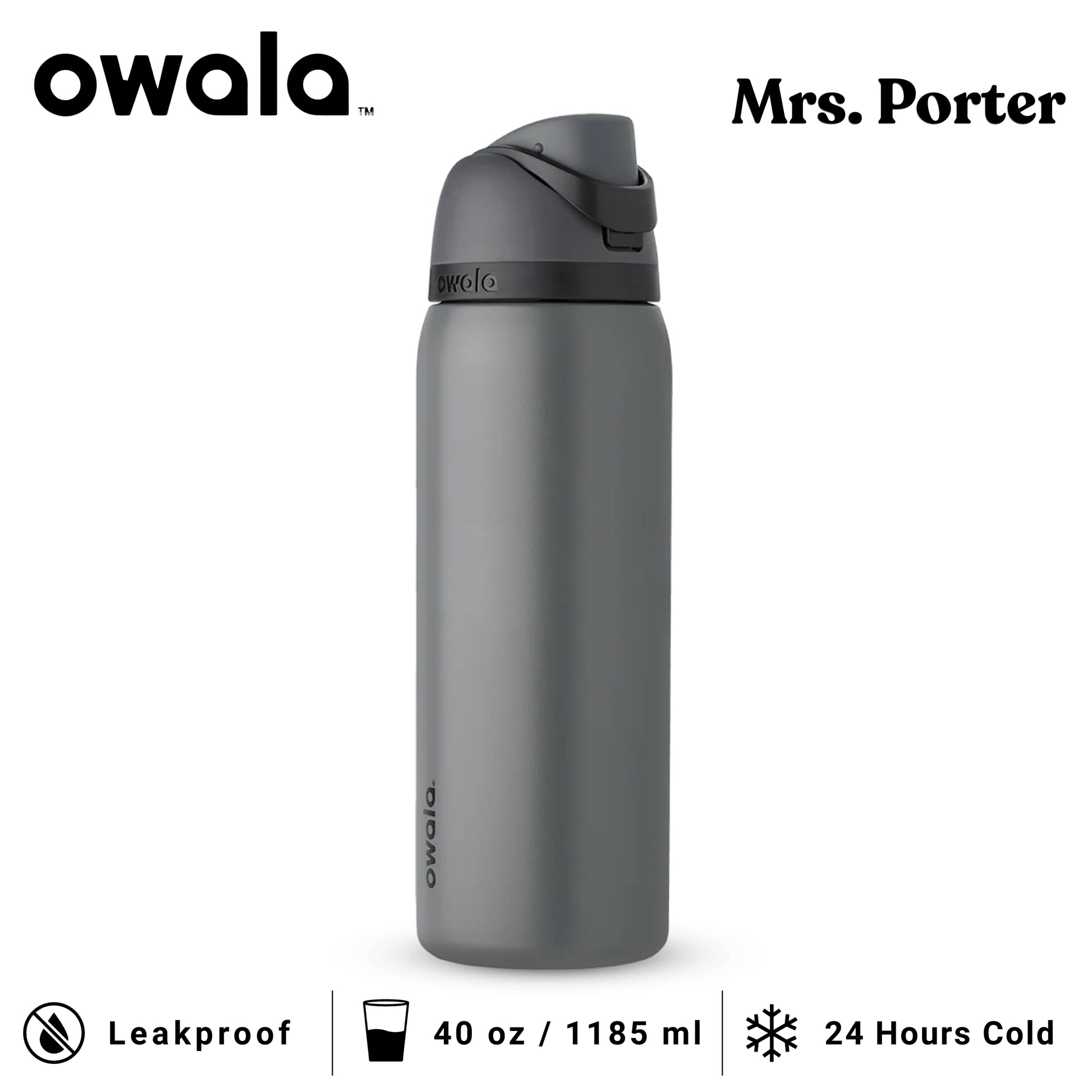 Owala FreeSip 40oz (1183ml) Insulated Stainless-Steel Water Bottle - Mrs. Porter