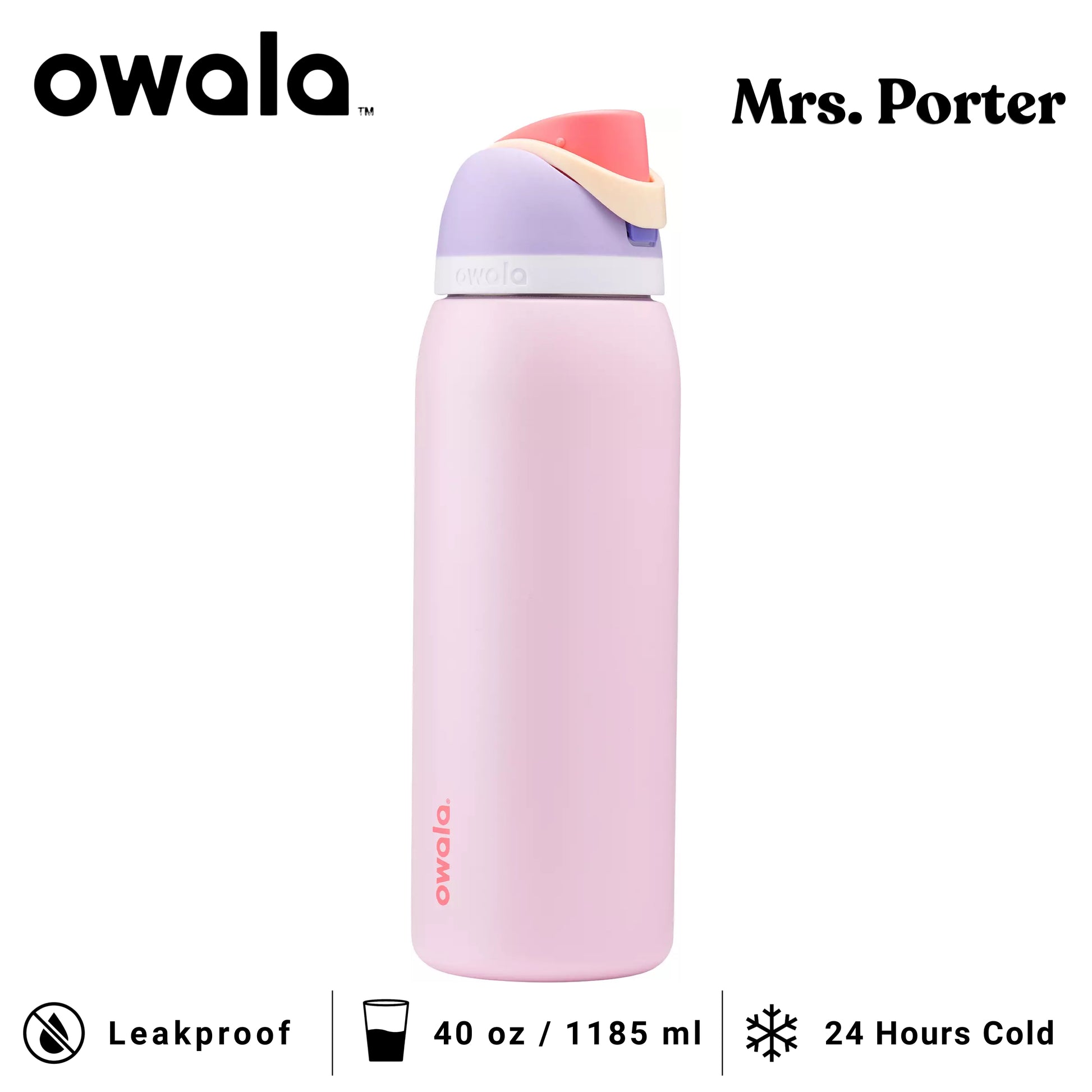 Owala FreeSip 40oz (1183ml) Insulated Stainless-Steel Water Bottle - Mrs. Porter