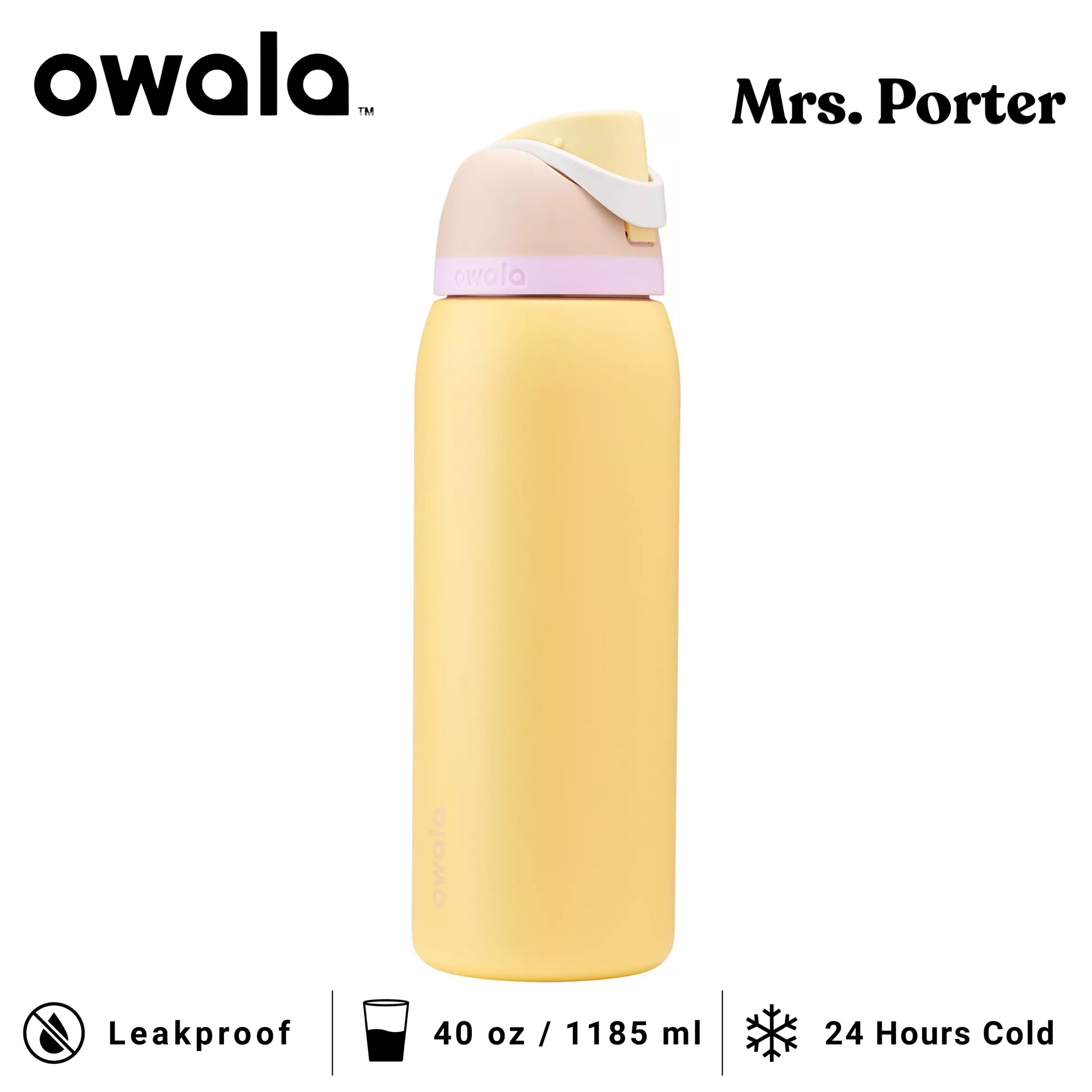 Owala FreeSip 40oz (1183ml) Insulated Stainless-Steel Water Bottle - Mrs. Porter