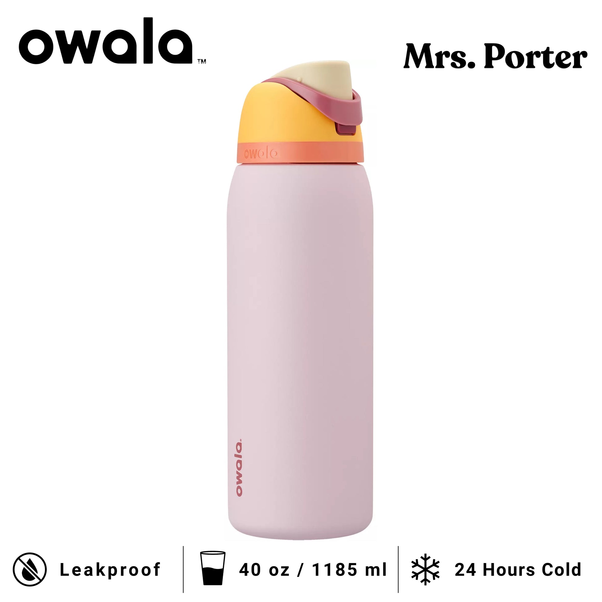 Owala FreeSip 40oz (1183ml) Insulated Stainless-Steel Water Bottle - Mrs. Porter