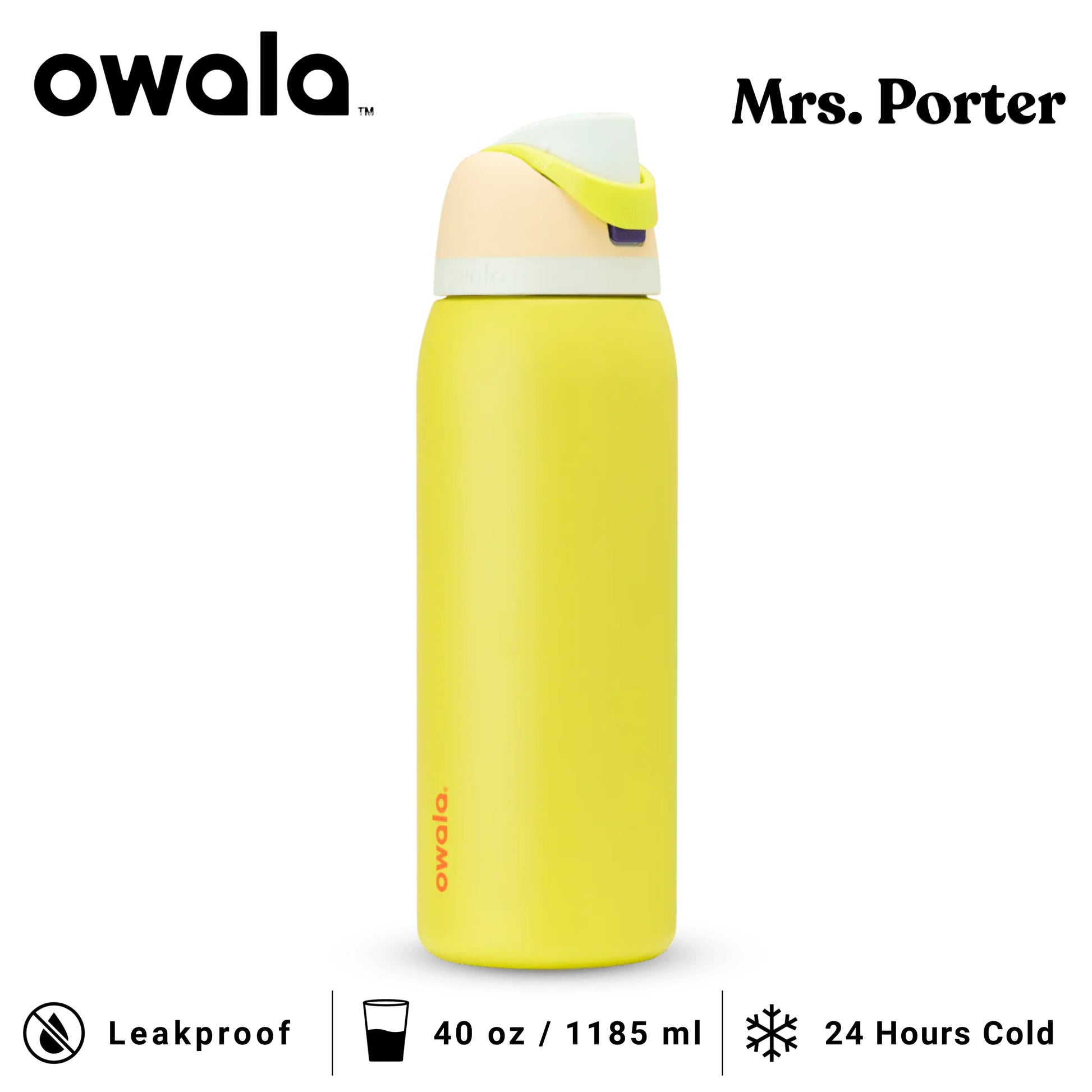Owala FreeSip 40oz (1183ml) Insulated Stainless-Steel Water Bottle - Mrs. Porter