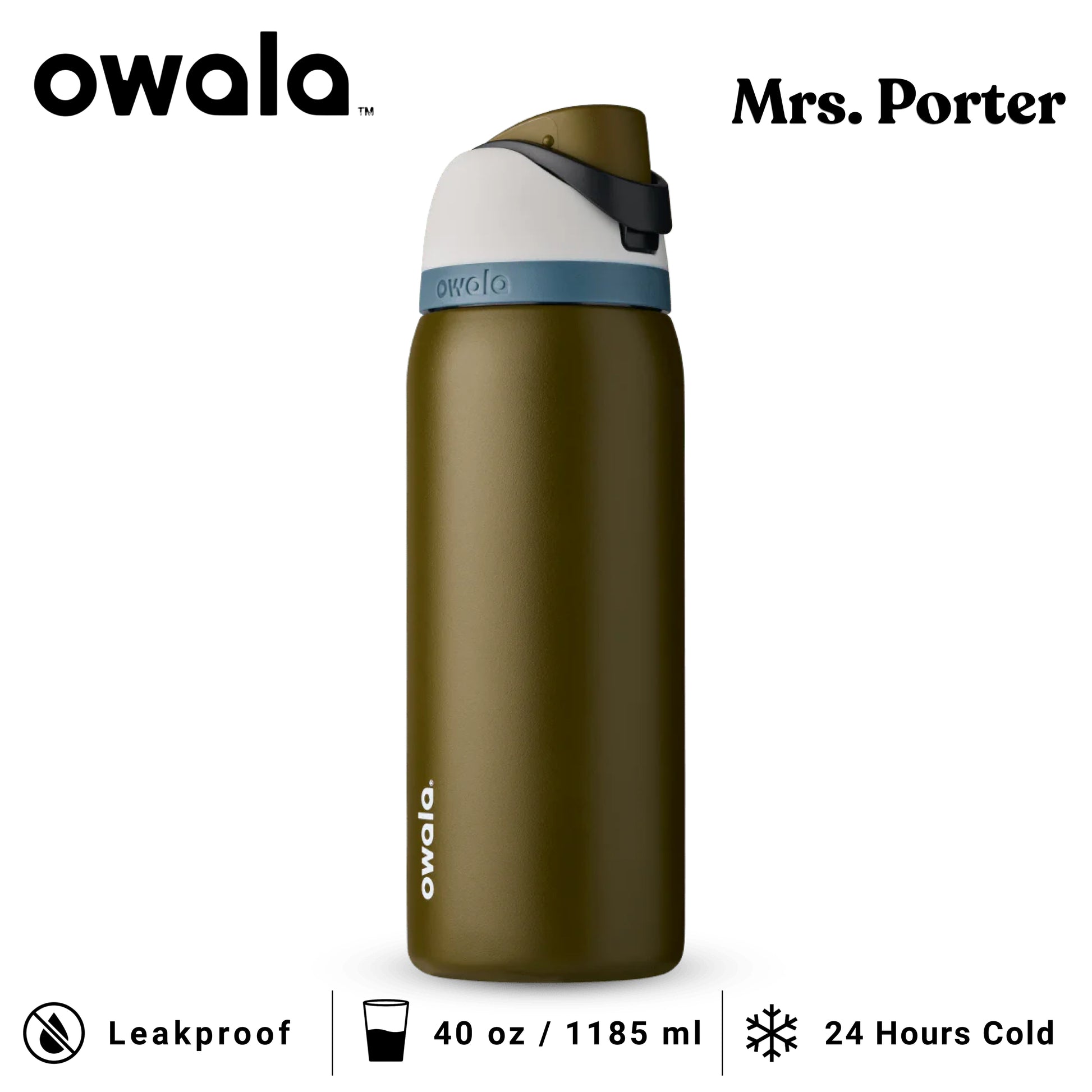 Owala FreeSip 40oz (1183ml) Insulated Stainless-Steel Water Bottle - Mrs. Porter