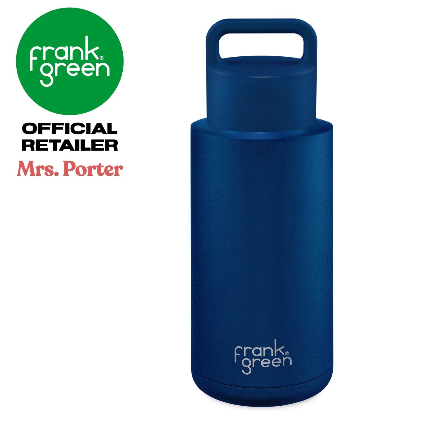 frank green Ceramic Reusable Bottle with Grip Lid (34oz/1000ml) Grip Finish