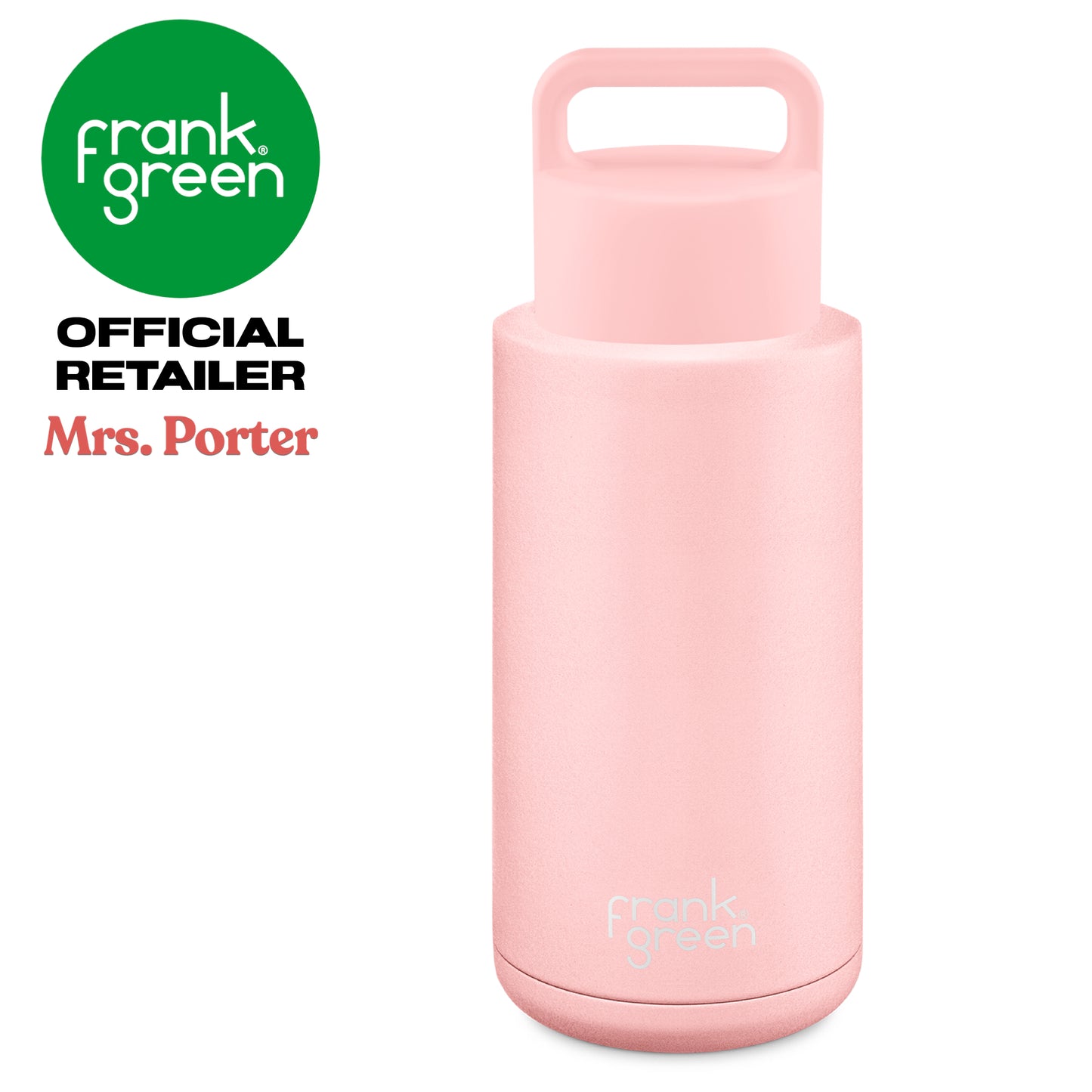 frank green Ceramic Reusable Bottle with Grip Lid (34oz/1000ml) Grip Finish